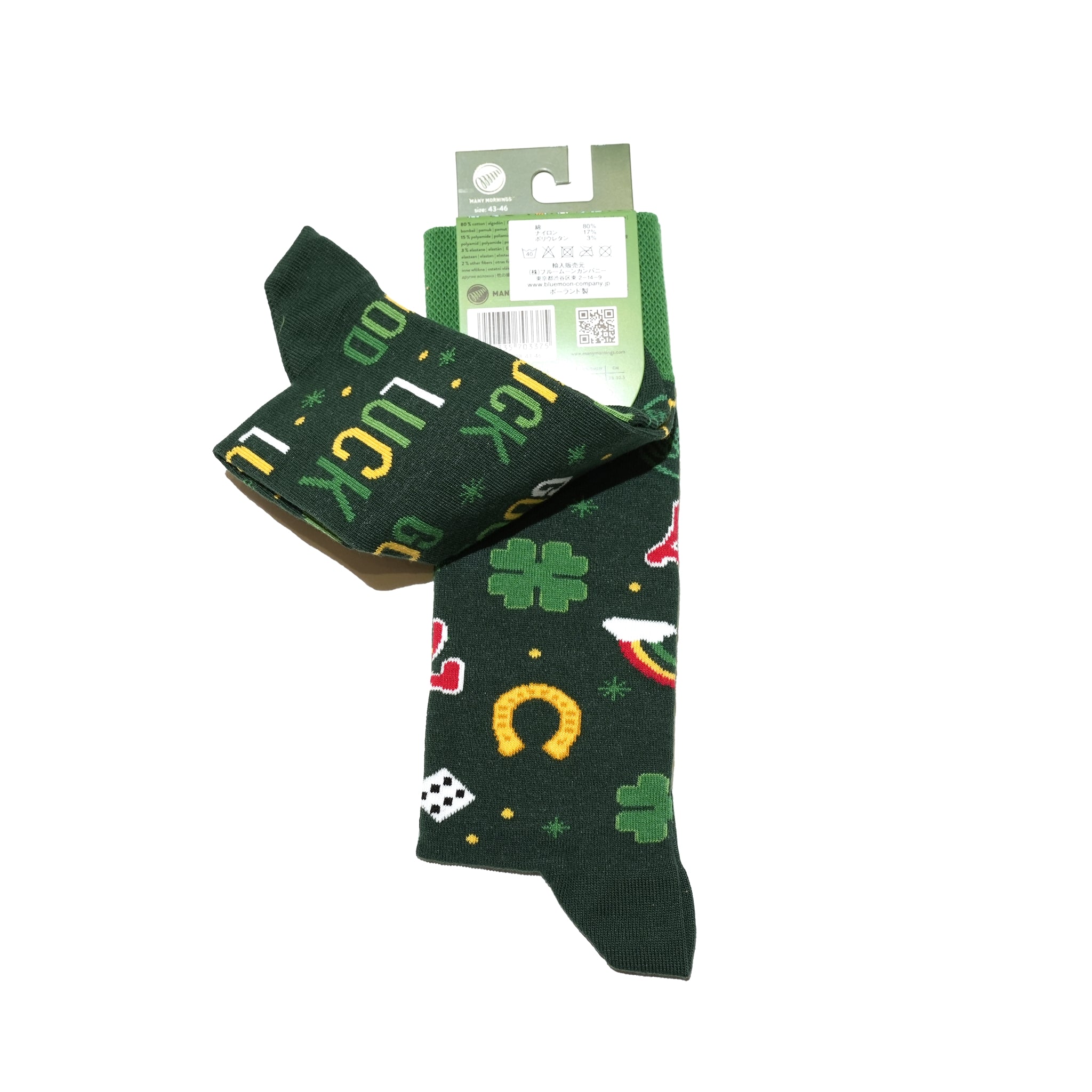 many mornings reguler socks / Good Luck 【many mornings メニ―モーニングス】【ネコポス選択可能】