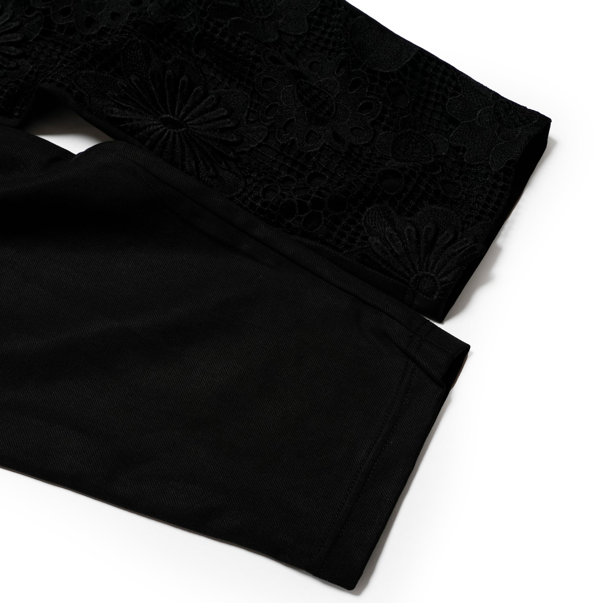 BSD25SS-17_Black | Flower Lace Relax Pants | Color:Black【BEDSIDEDRAMA_ベッドサイドドラマ】【archive】