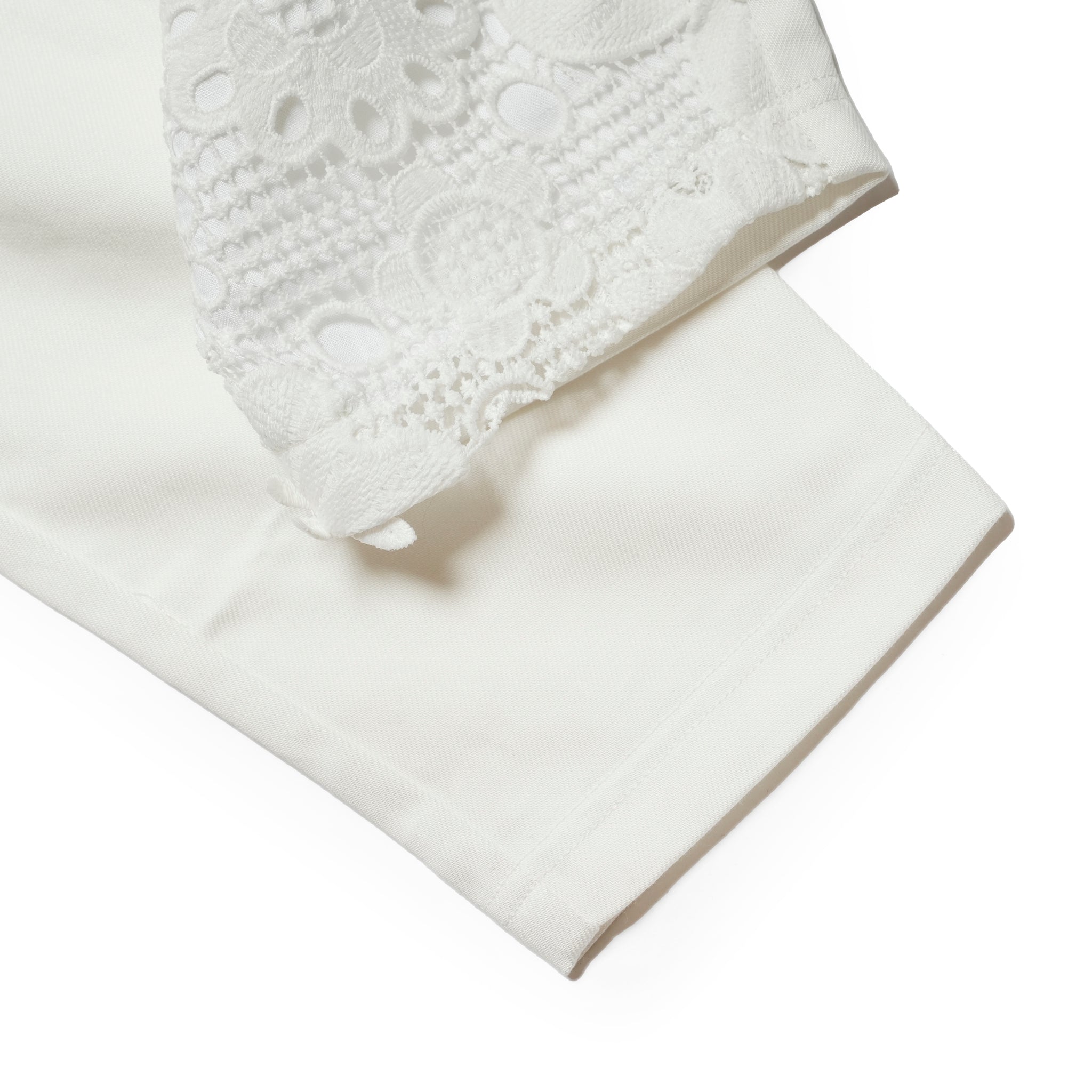 BSD25SS-17_White | Flower Lace Relax Pants | Color:White【BEDSIDEDRAMA_ベッドサイドドラマ】