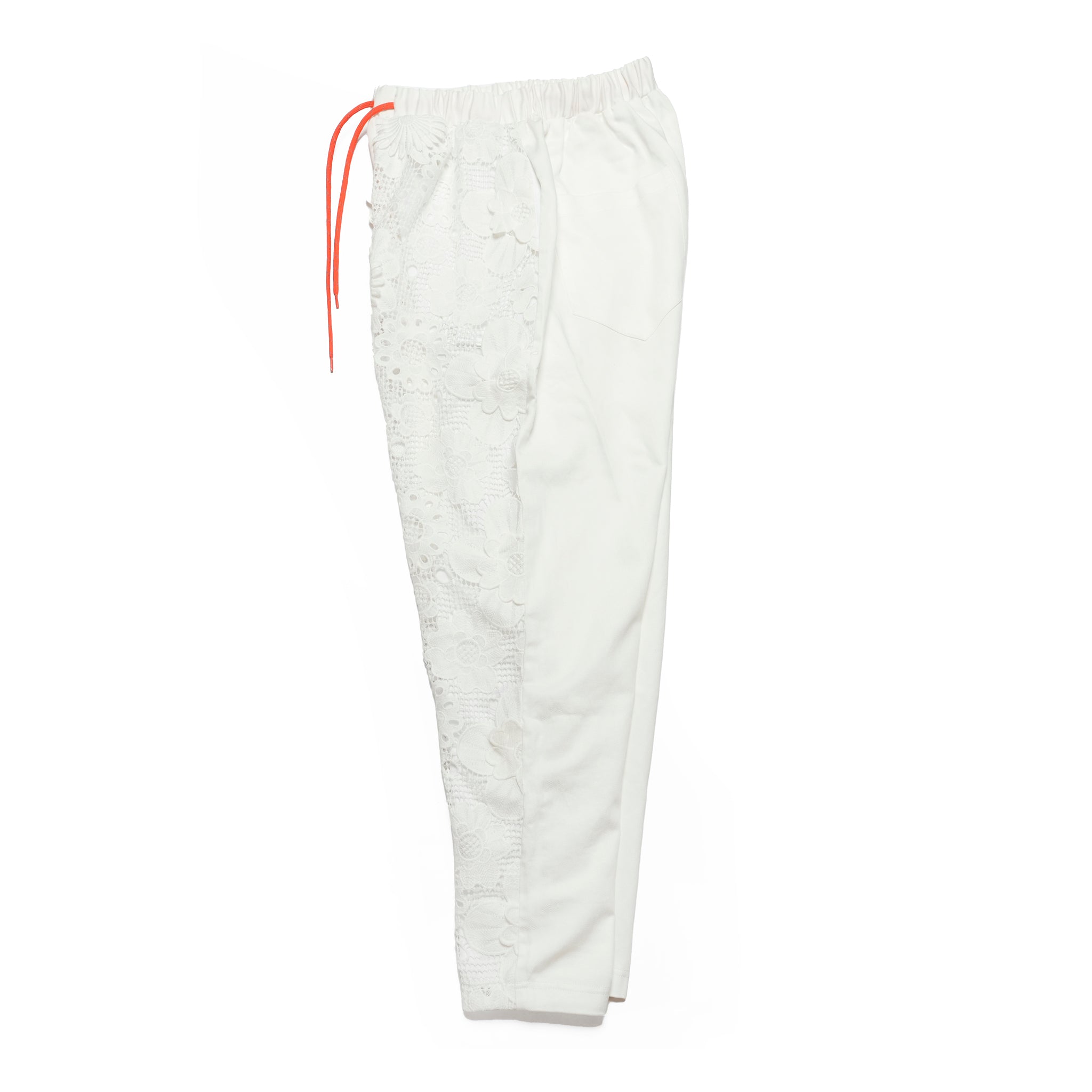 BSD25SS-17_White | Flower Lace Relax Pants | Color:White【BEDSIDEDRAMA_ベッドサイドドラマ】