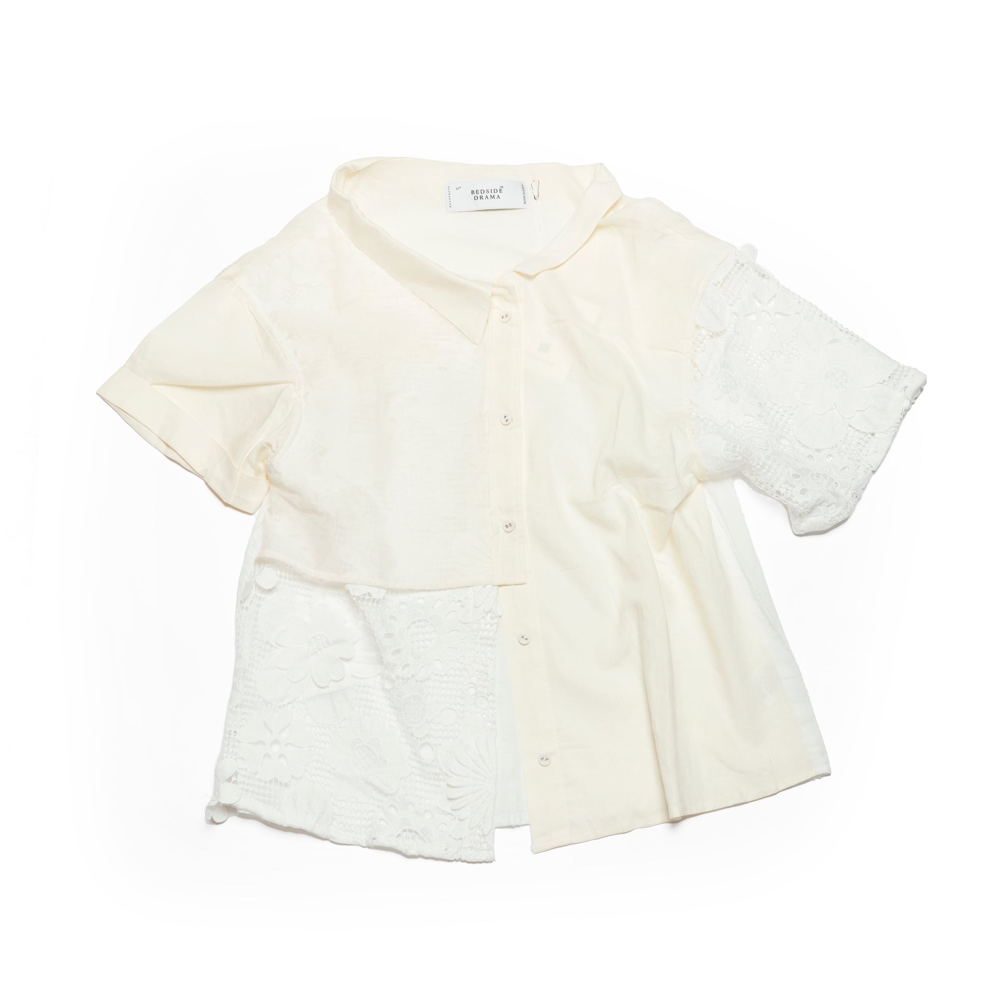 BSD25SS-16_White | Freehands Patern Shirt | Color:White【BEDSIDEDRAMA_ベッドサイドドラマ】【archive】