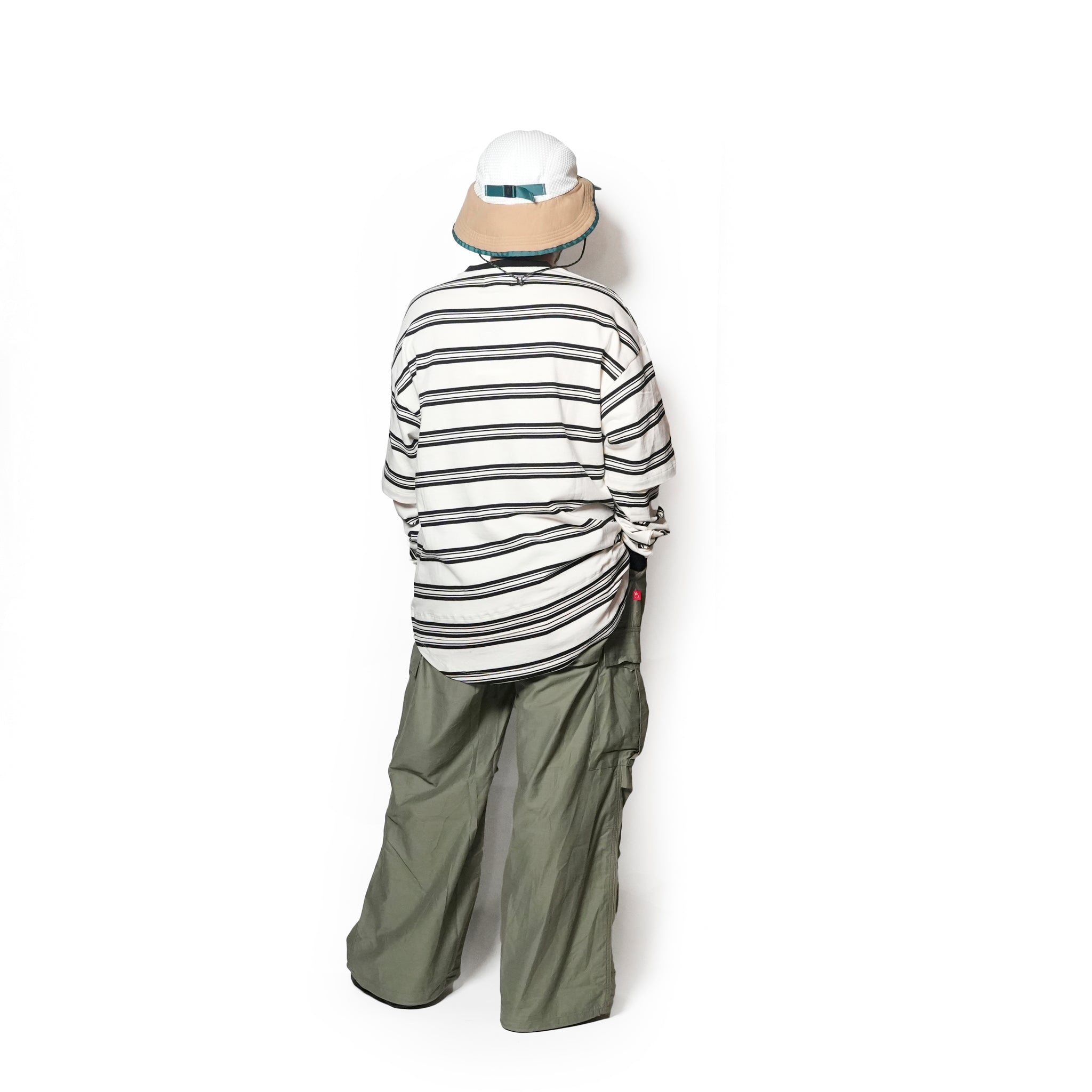 Border Layered Long Sleeve T-shirt | Color:ホワイトムスク/ネイビー/ハートフルレッド【AMBERGLEAM_アンバーグリーム】1328151111