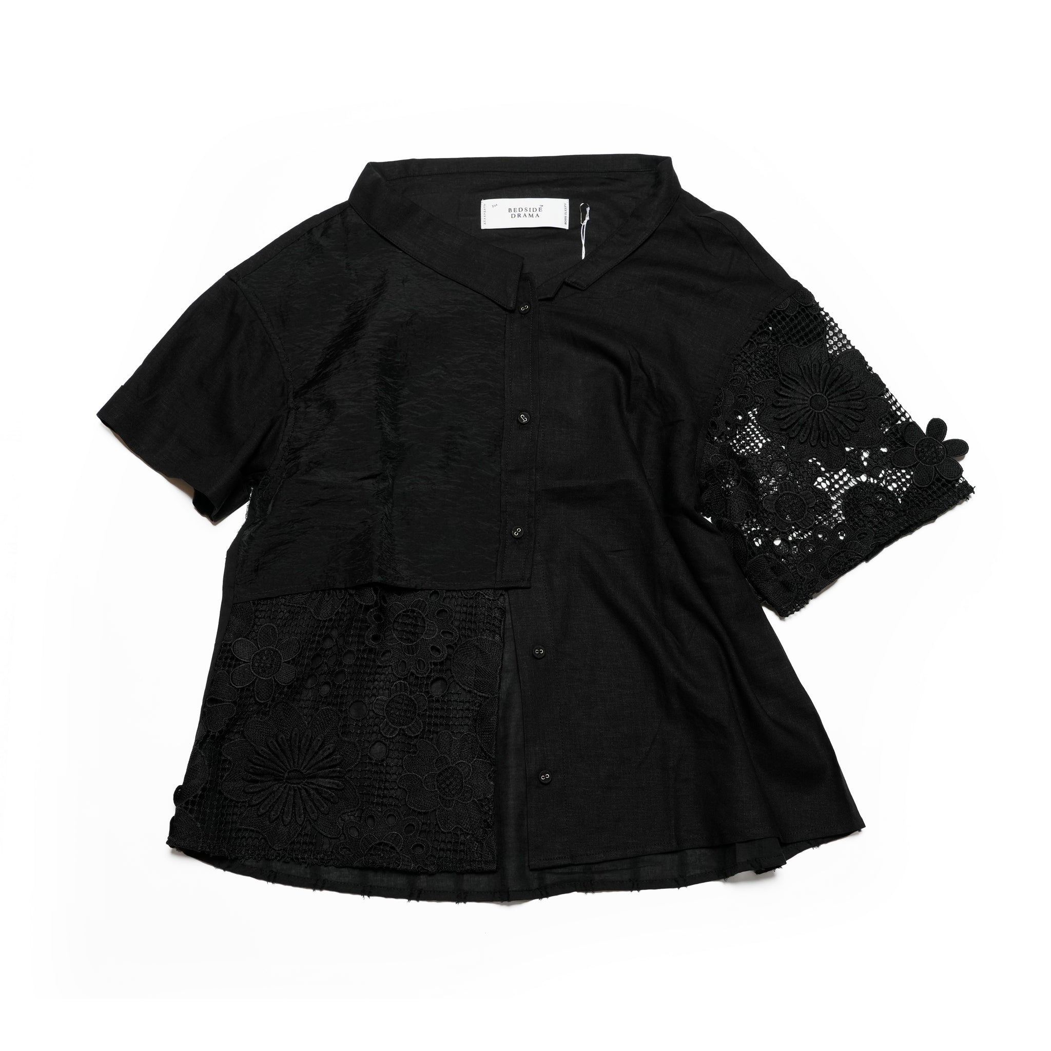 BSD25SS-16_Black | Freehands Patern Shirt | Color:Black【BEDSIDEDRAMA_ベッドサイドドラマ】【archive】