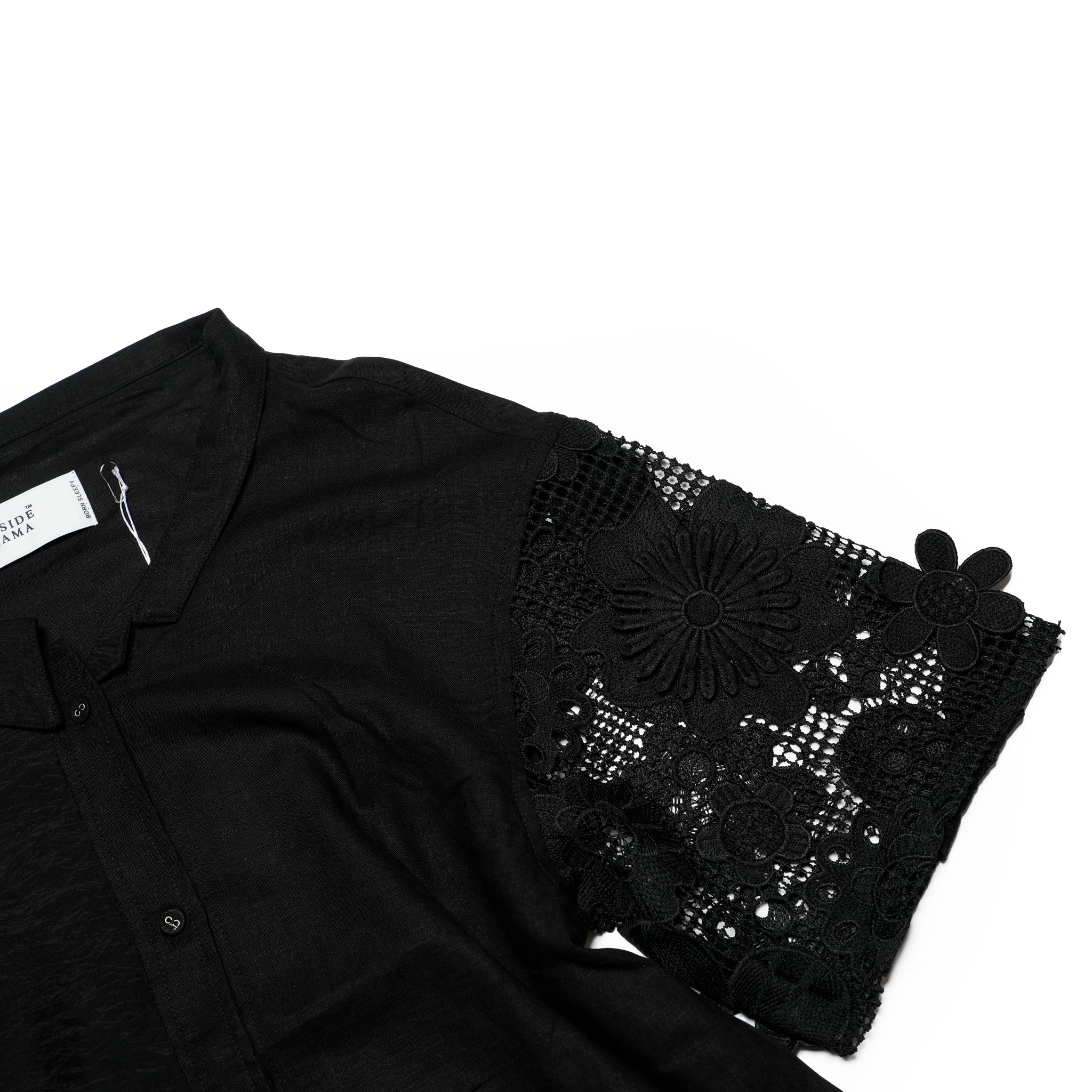 BSD25SS-16_Black | Freehands Patern Shirt | Color:Black【BEDSIDEDRAMA_ベッドサイドドラマ】【archive】