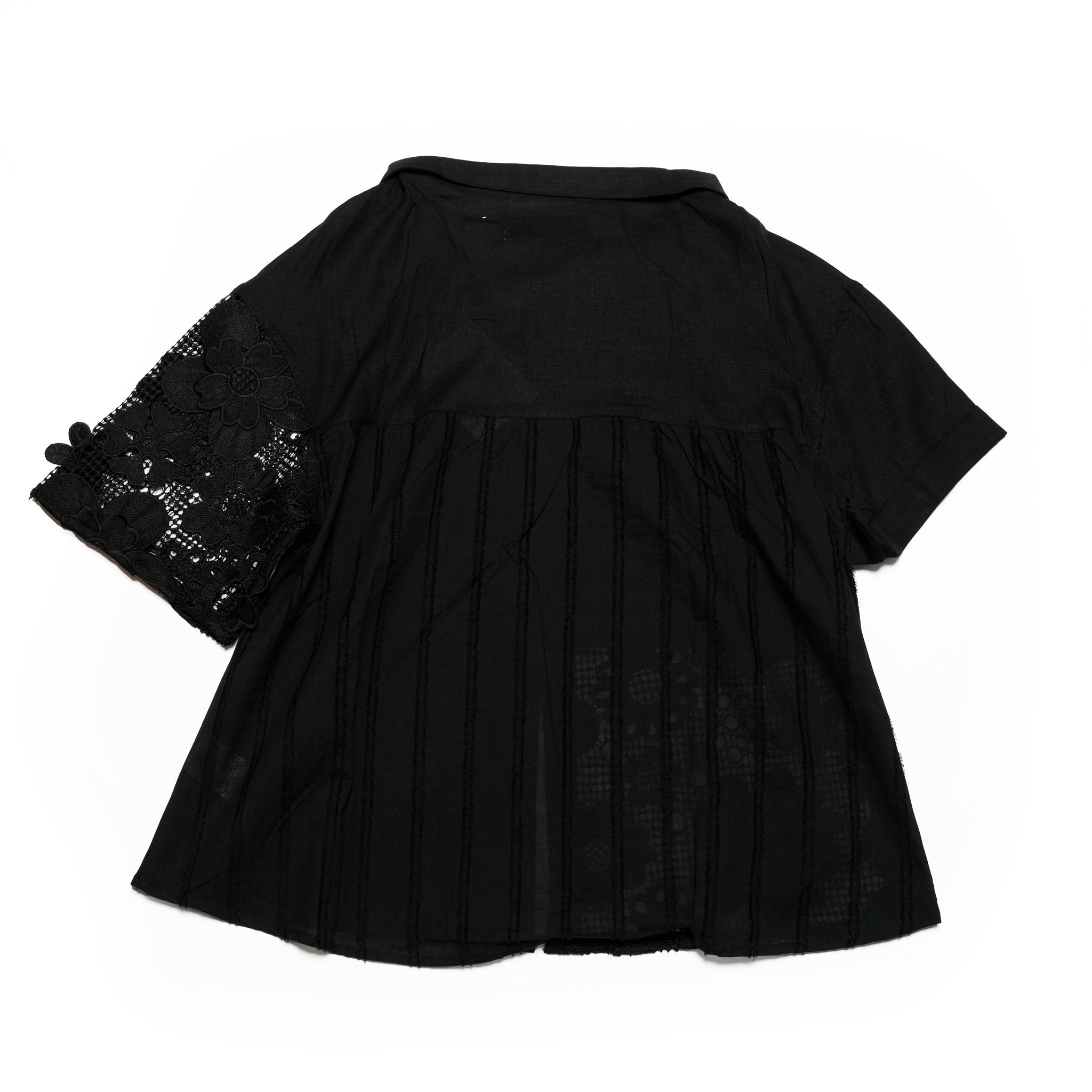 BSD25SS-16_Black | Freehands Patern Shirt | Color:Black【BEDSIDEDRAMA_ベッドサイドドラマ】【archive】