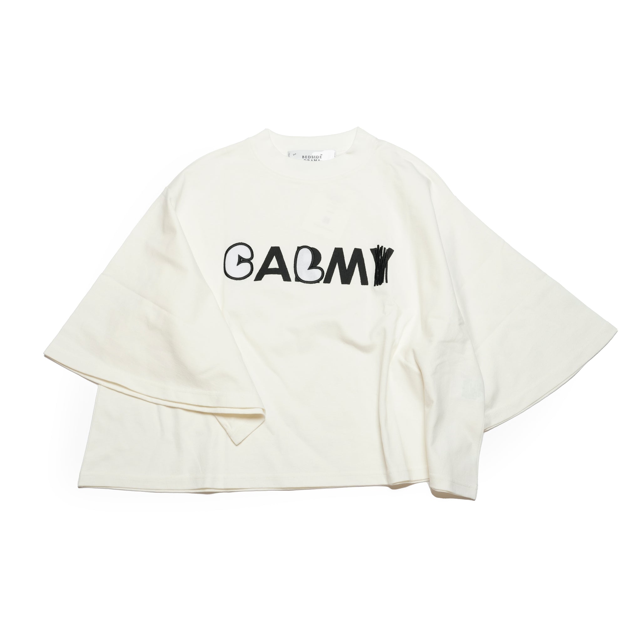 BSD25SS-21A_White | CALM Flare Tee | Color:White【BEDSIDEDRAMA_ベッドサイドドラマ】【archive】