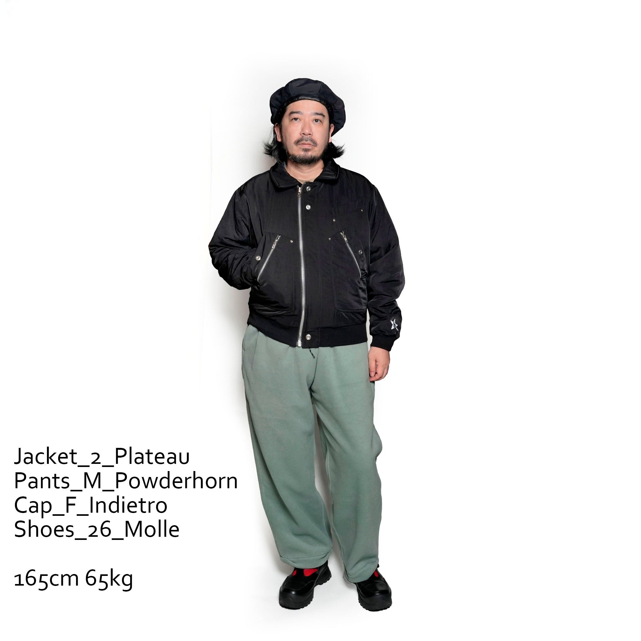 Pla24awj03-1_Black | 2024 logo bomber | Color:Black【PLATEAU STUDIO_プラトー スタジオ】【archive】