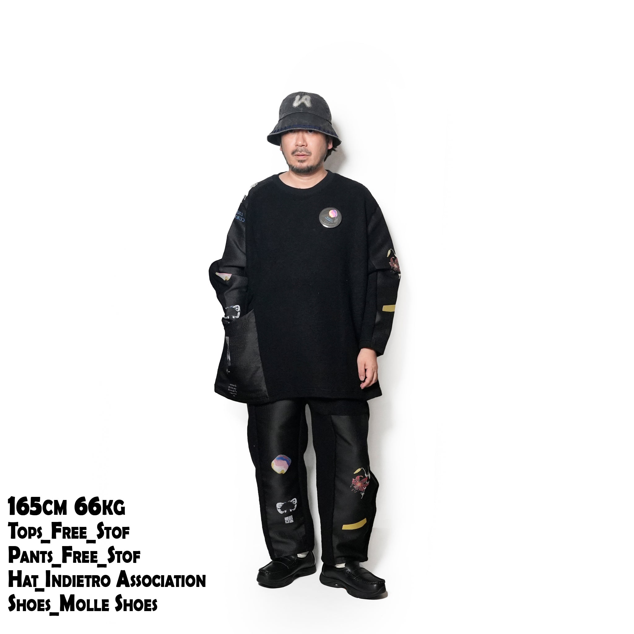 FLAGMENTS MIX DAYOFF PANT | Color_Black | No_sf25aw-18_black【STOF_ストフ】