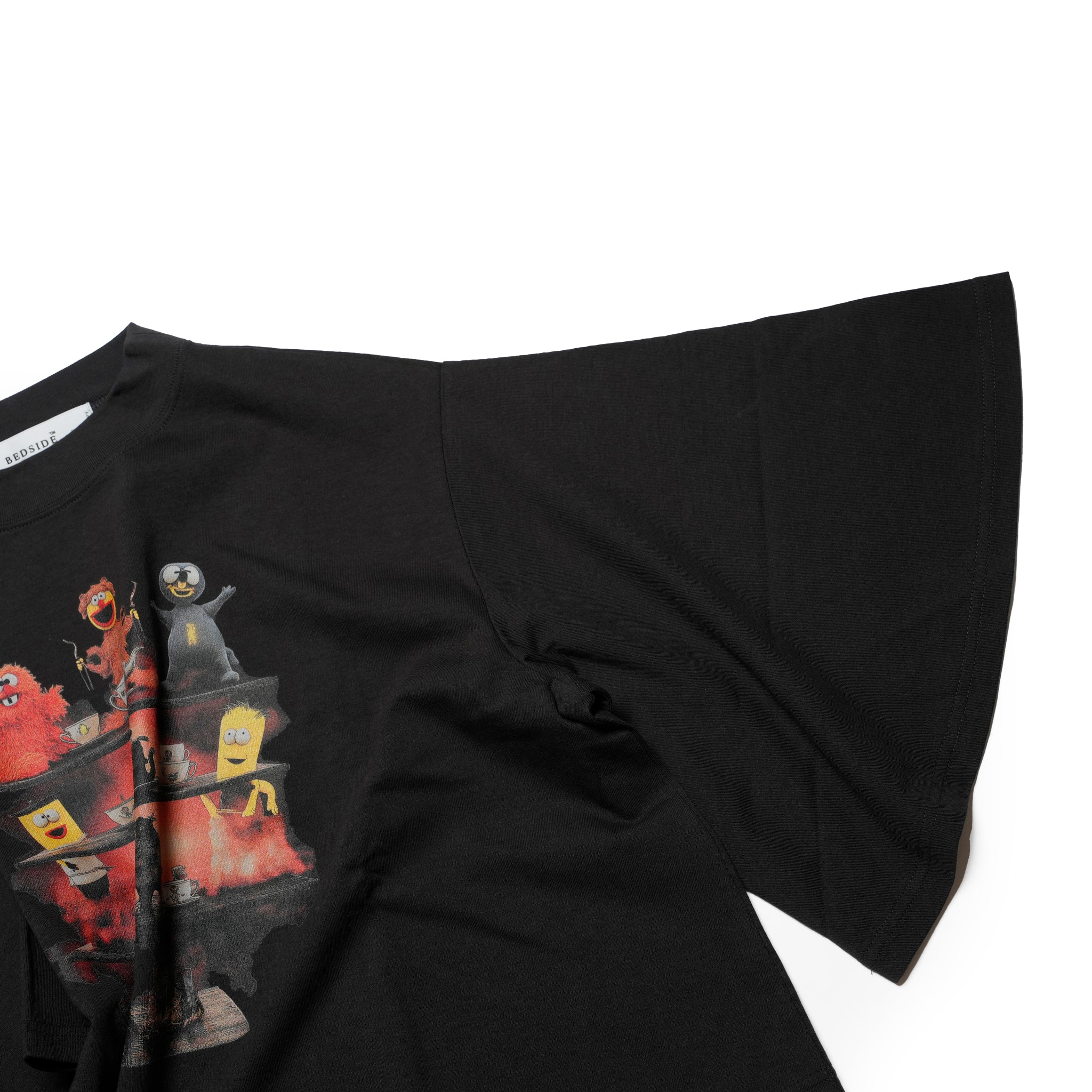 BSD25SS-21B_Black | STRANGE Flare Tee | Color:Black【BEDSIDEDRAMA_ベッドサイドドラマ】【archive】