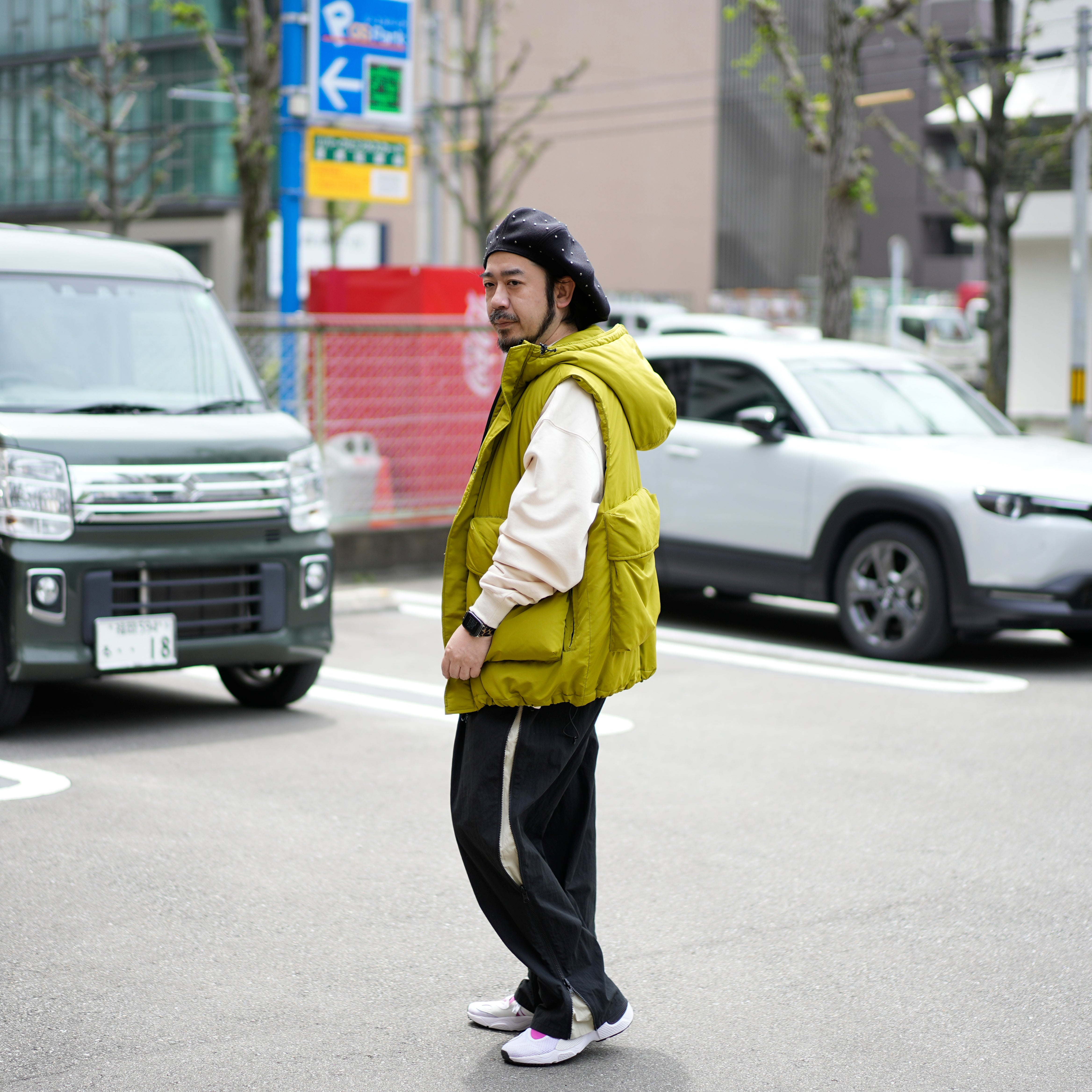 HYATT PUFF VEST – Lime | KELEN MEN