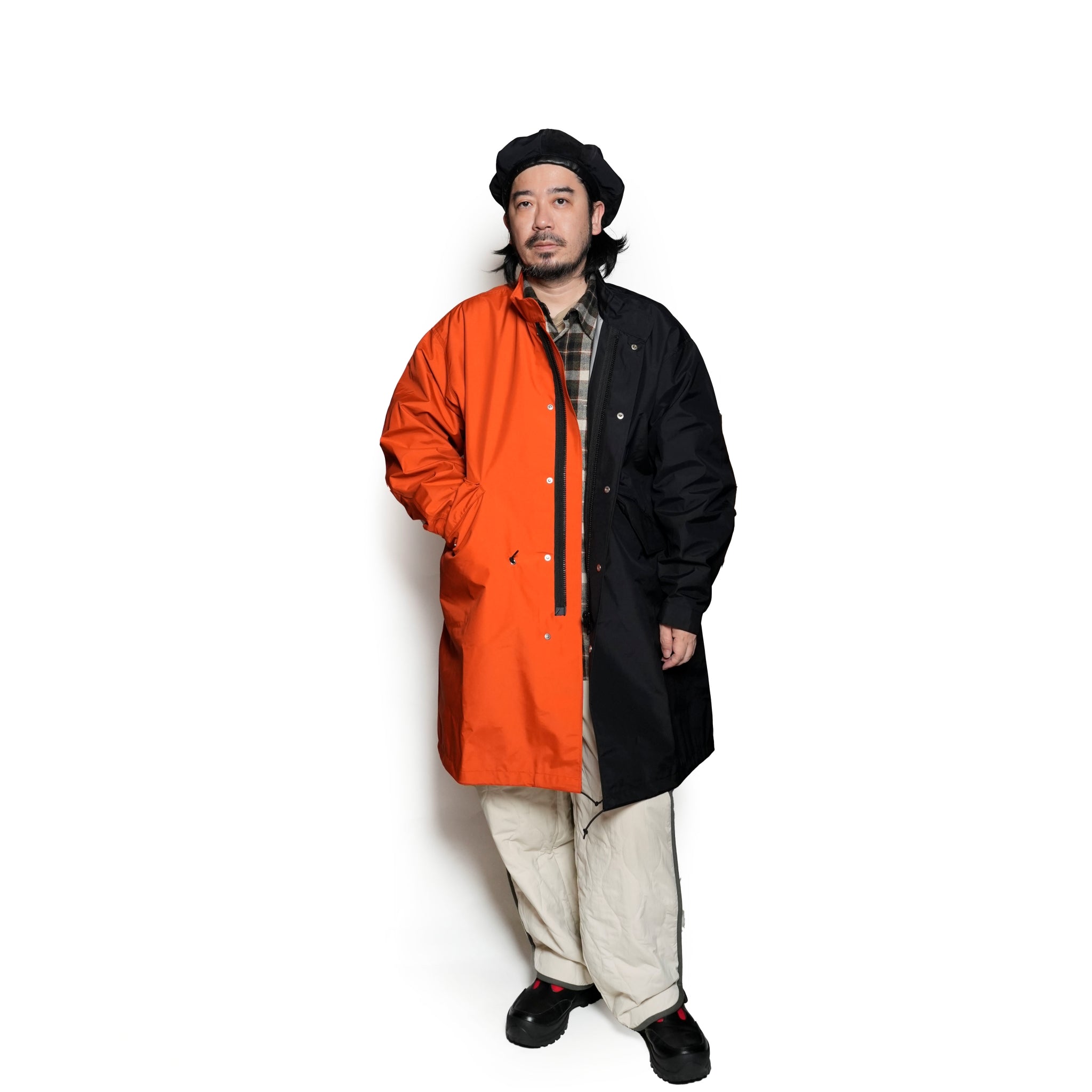PH24FW-006_Black / Orange | P.H.M. MOD’S COAT – Black / Orange | POWDERHORN MOUNTAINEERING