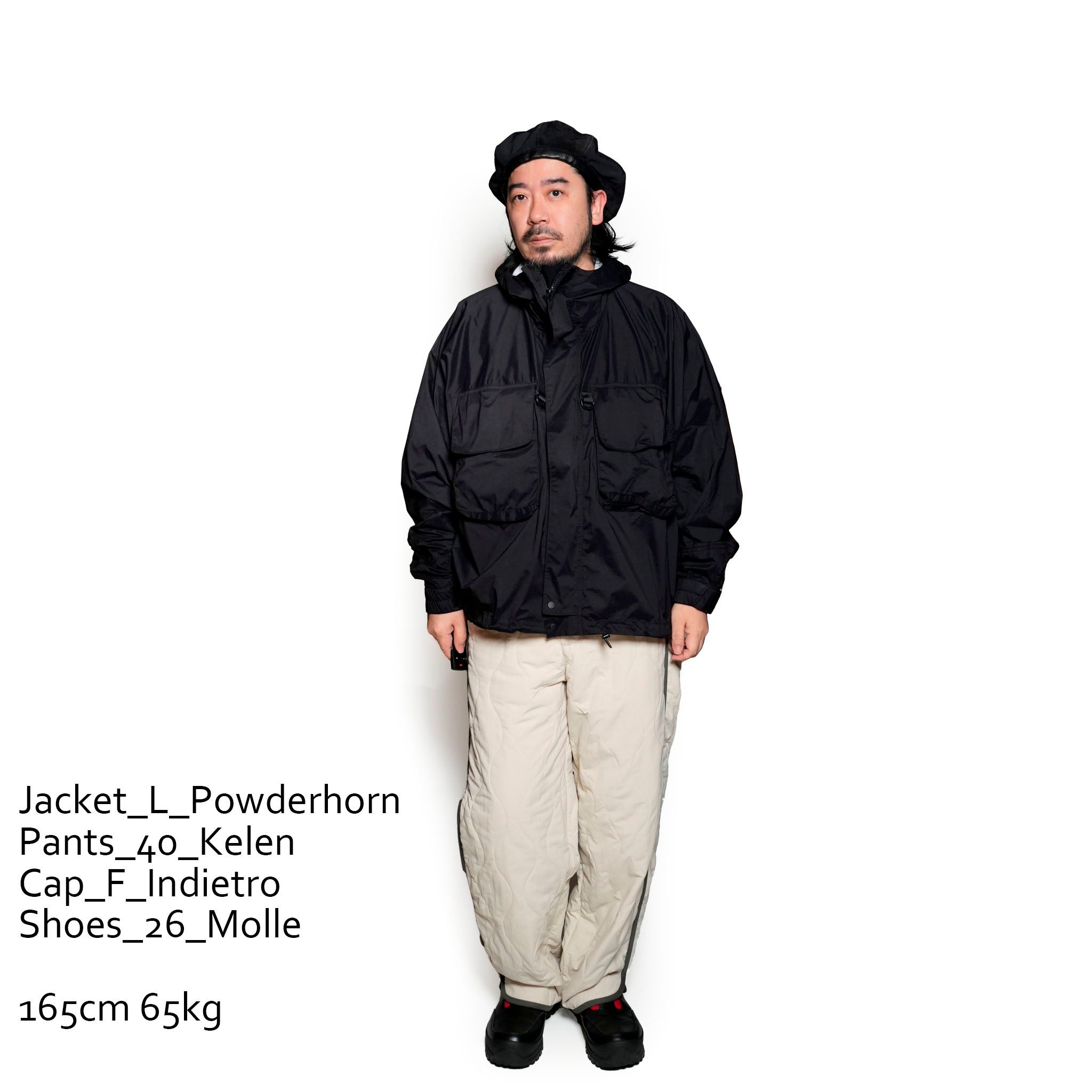 PH24FW-003_Black | P.H. M.FISHING JACKET | Color:Black【POWDERHORN MOUNTAINEERING_パウダーホーンマウンテニアリング】【archive】