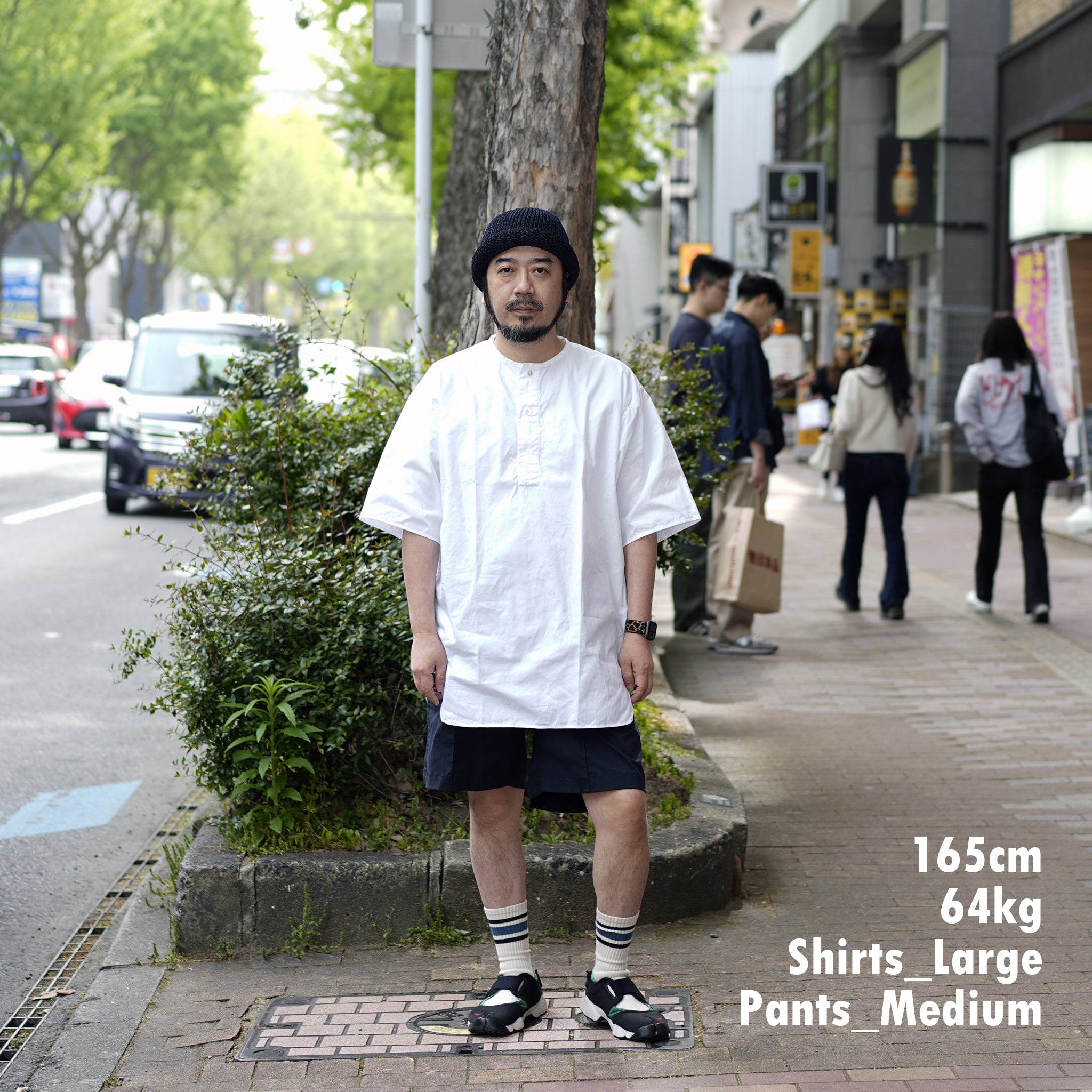 BPS-02_B | BAKER SHORT PANTS-COTTON NYLON | Color:Navy【CATTA_カッタ】