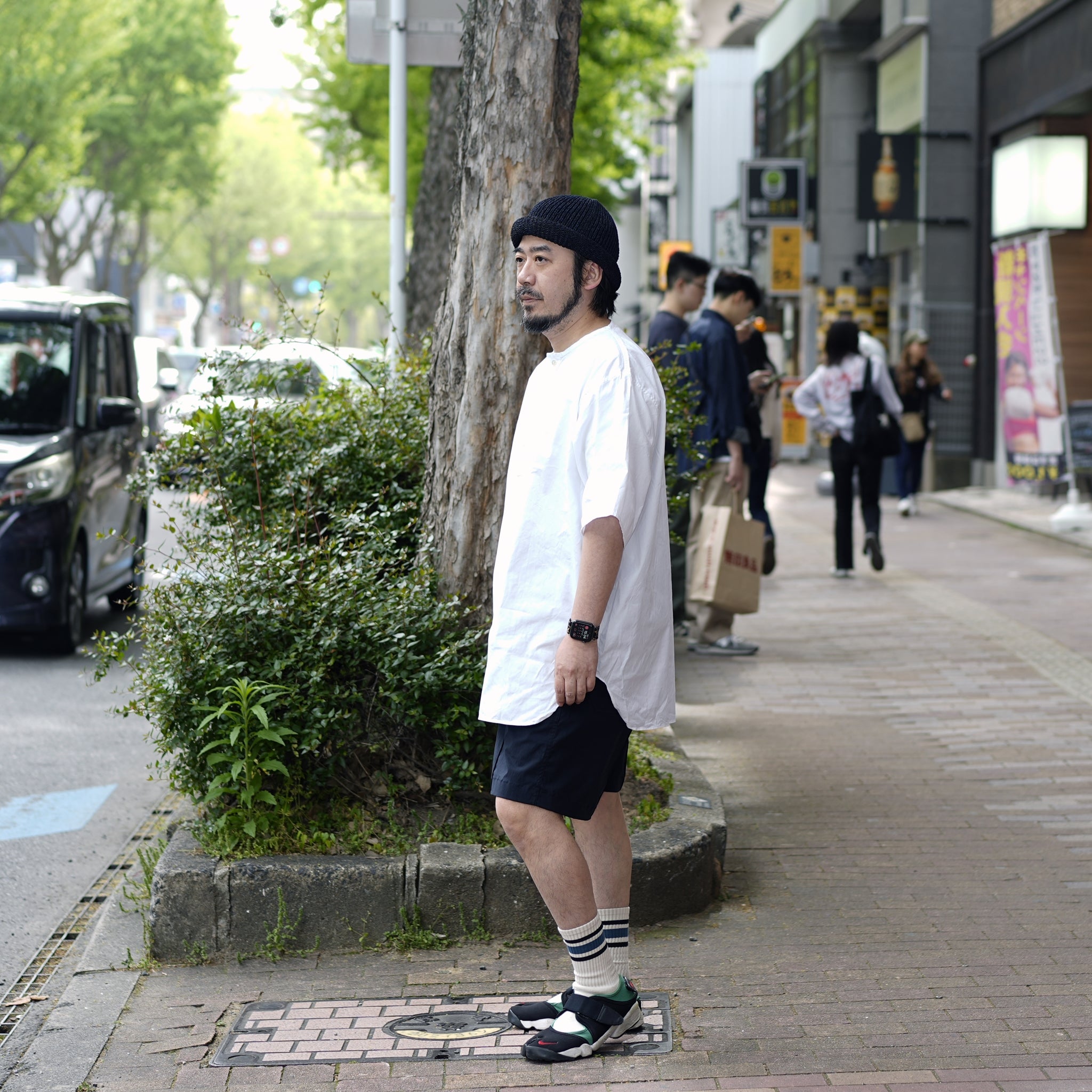 BPS-02_B | BAKER SHORT PANTS-COTTON NYLON | Color:Navy【CATTA_カッタ】