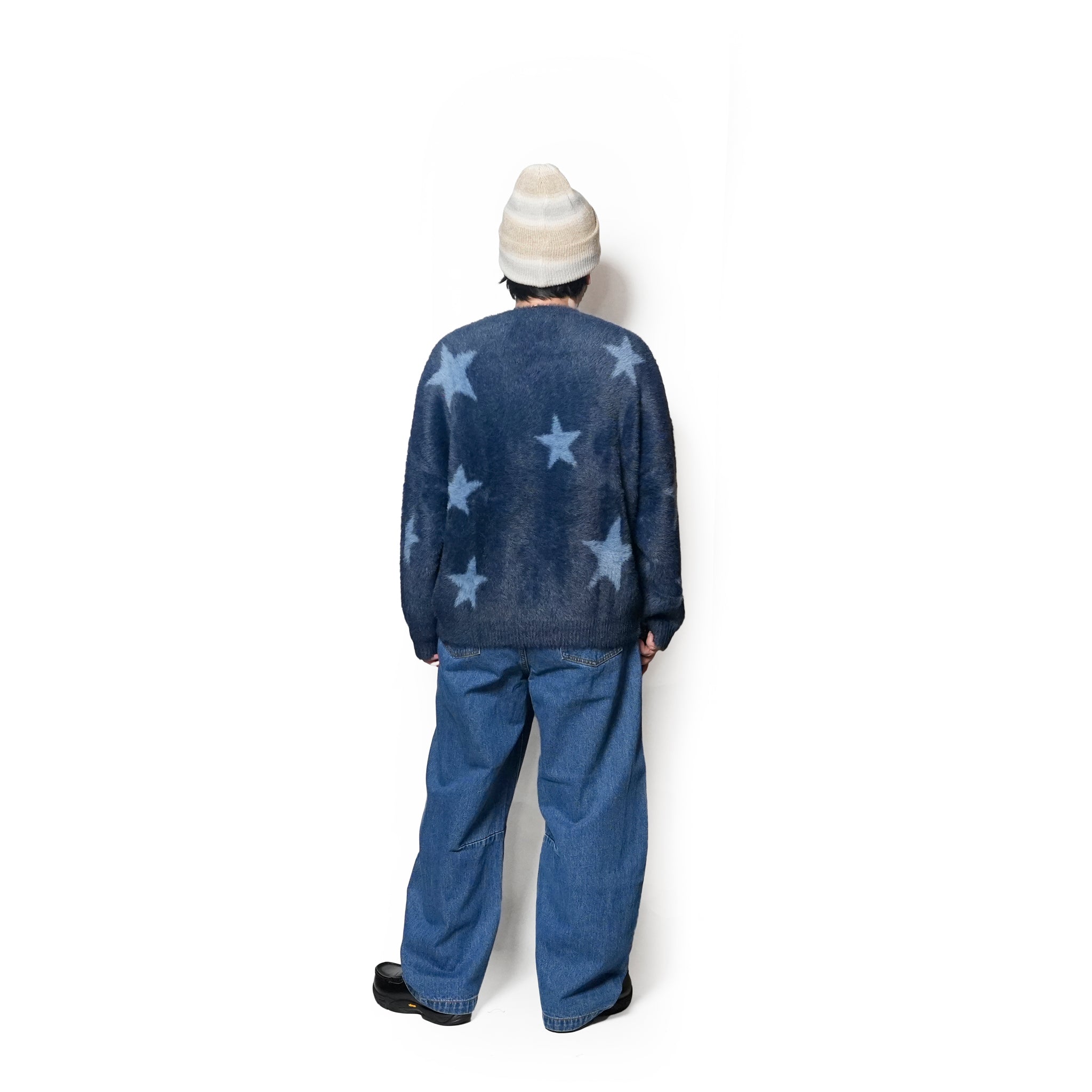 FLUFFY STAR LONGSLEEVE KNIT SWEATER | Color_Blue | No_27140a_blue【ONE TEASPOON_ワンティースプーン】