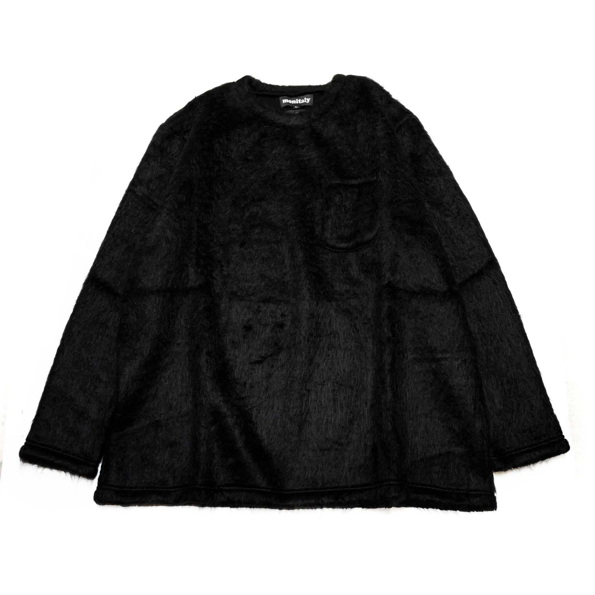 M32844-3_Black | Shaggy Long Sleeve Tee Made In Japan By MinamiShoten | Color:Black【MONITALY_モニタリー】