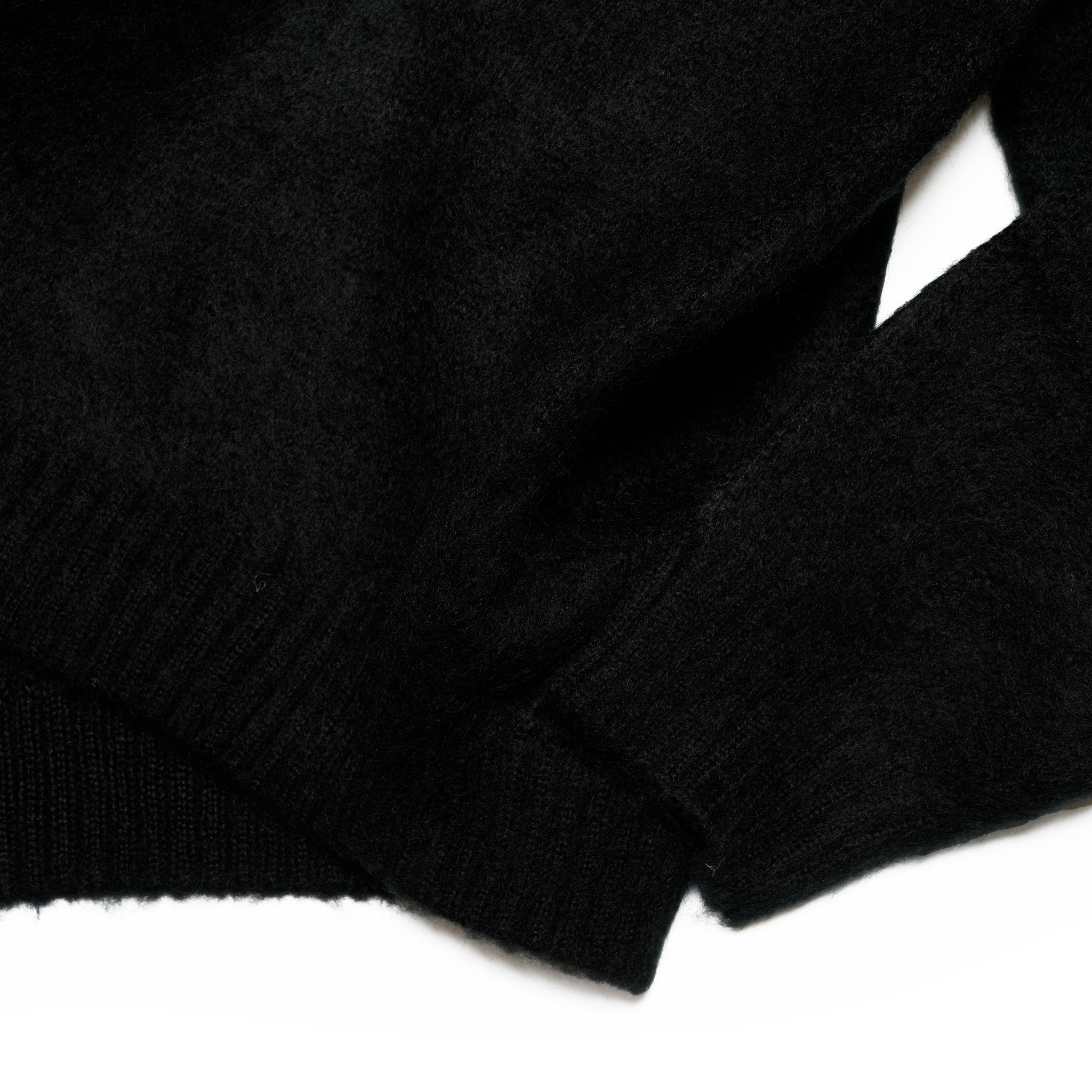 solid shaggy crew cardigan | Color_Black | No_tc25f013_black【TOWNCRAFT_タウンクラフト】