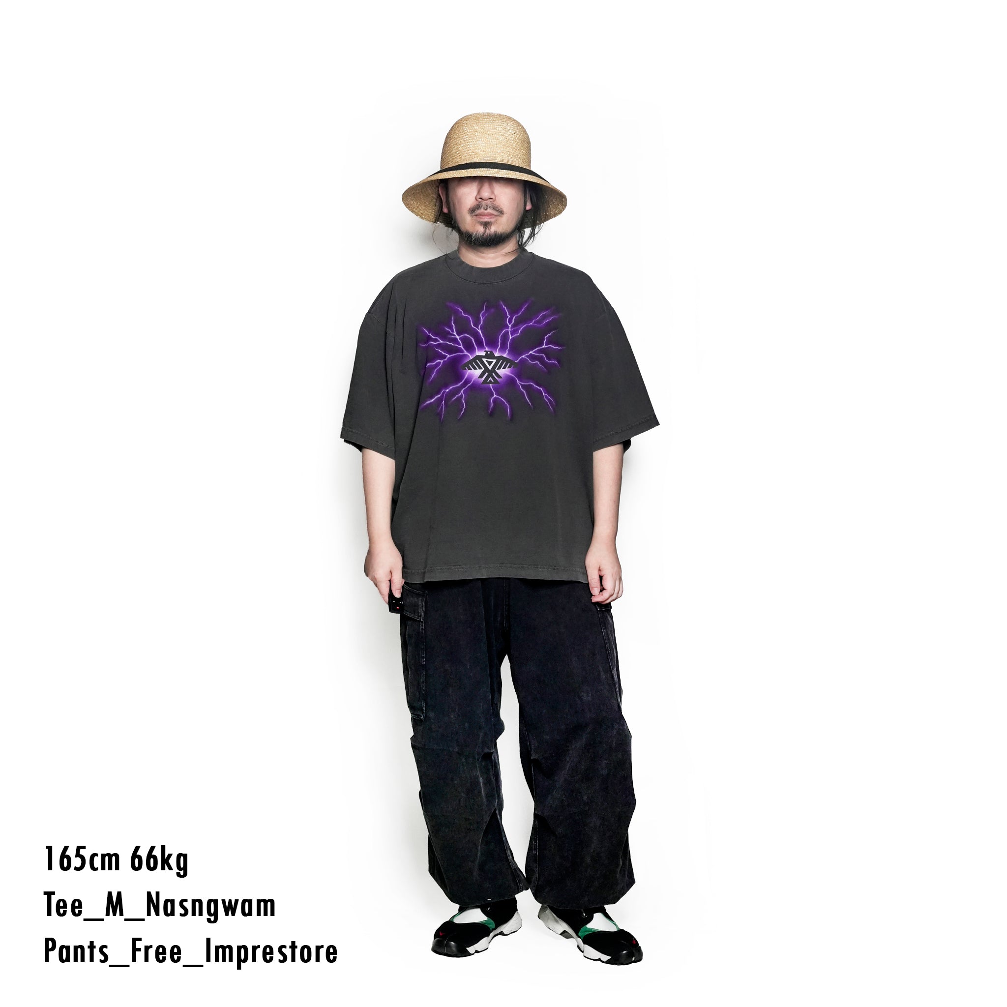 C0709904_03-PURPLE | THUNDER TEE | Color:03-Purple【NASNGWAM_ナスングワム】