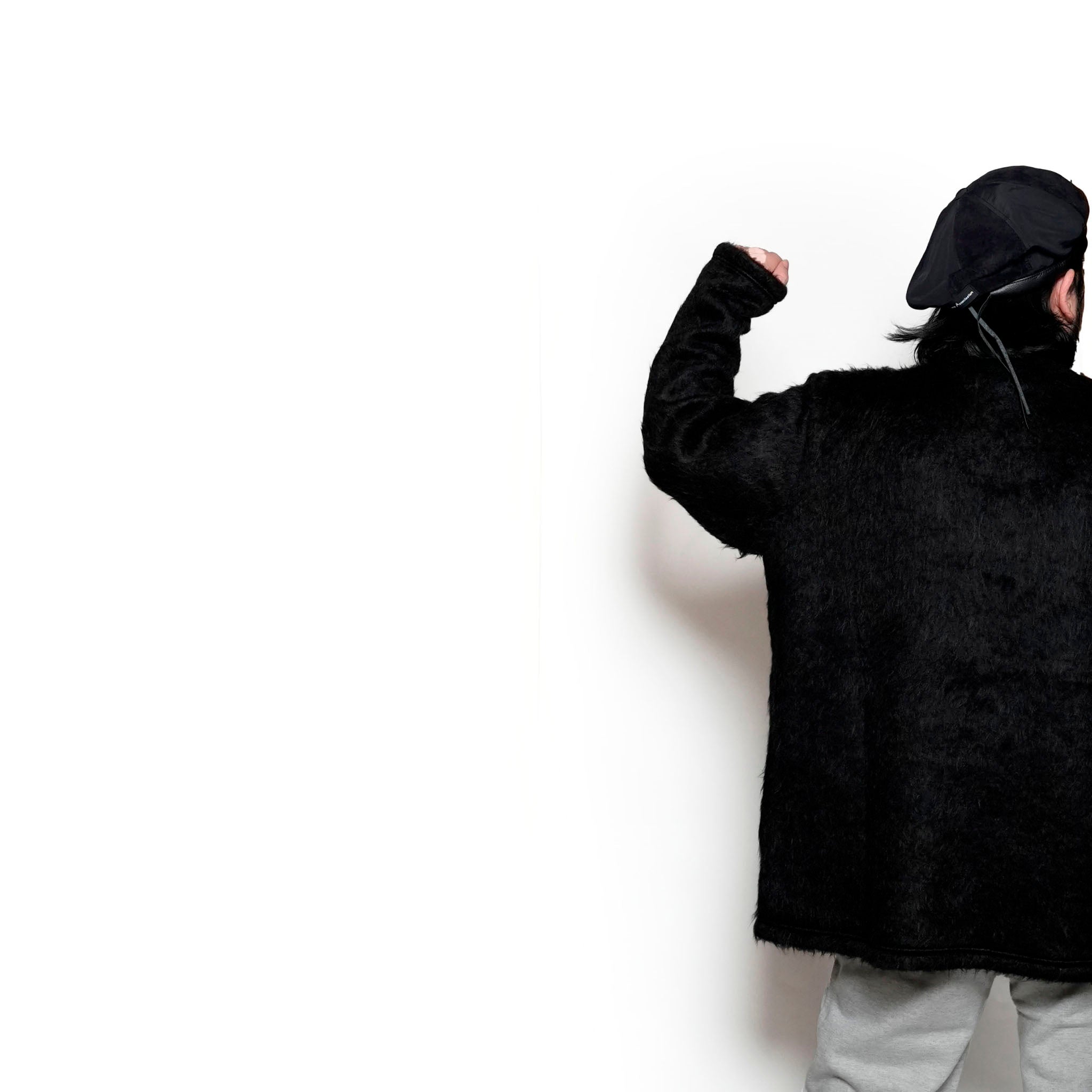 M32844-3_Black | Shaggy Long Sleeve Tee Made In Japan By MinamiShoten | Color:Black【MONITALY_モニタリー】【archive】