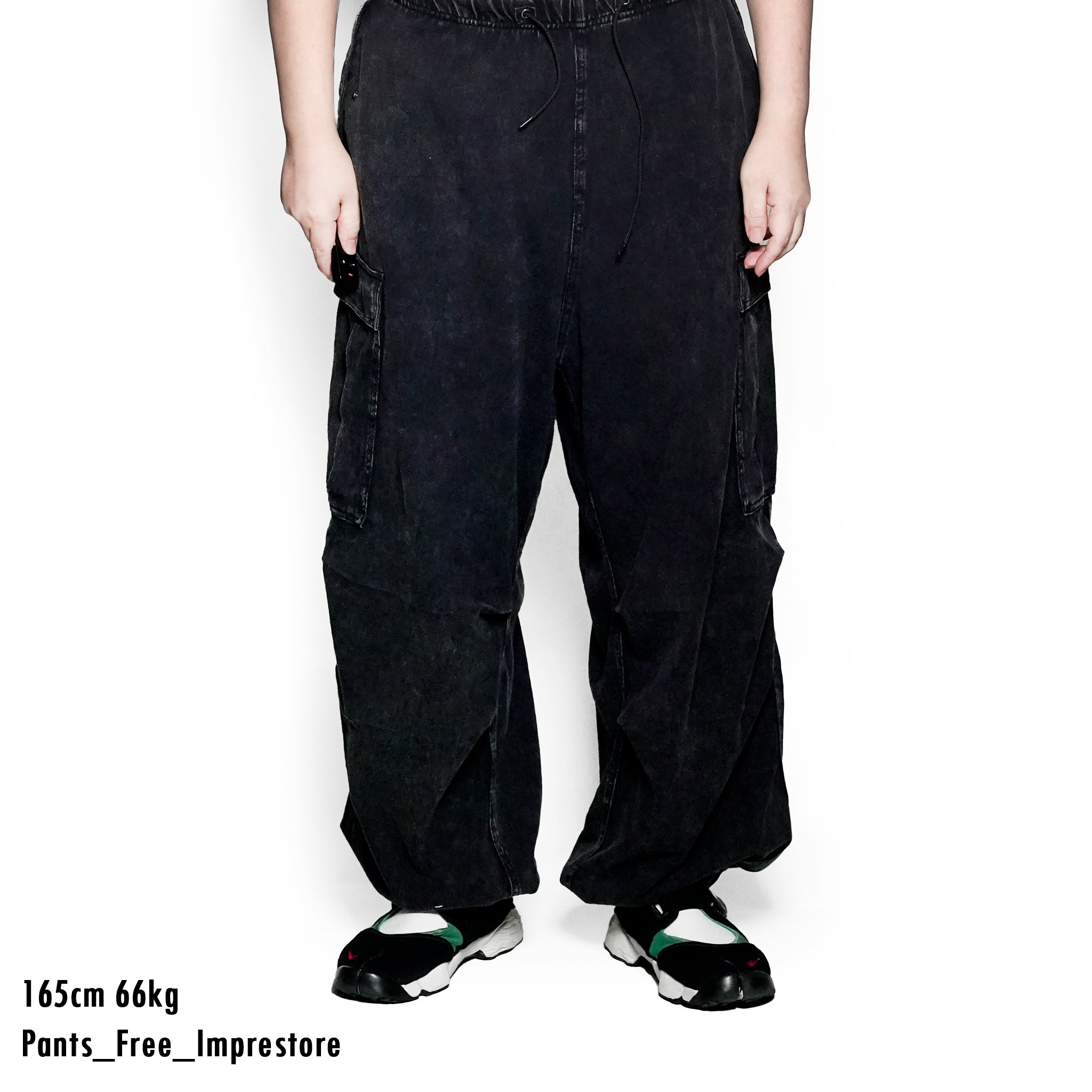 IMPRESTORE RANDY t-cloth V.D CZ-ImSt-292 | M-1951オーバーパンツを再構築したイージーカーゴ | Faded Black | 裾ゴム仕様