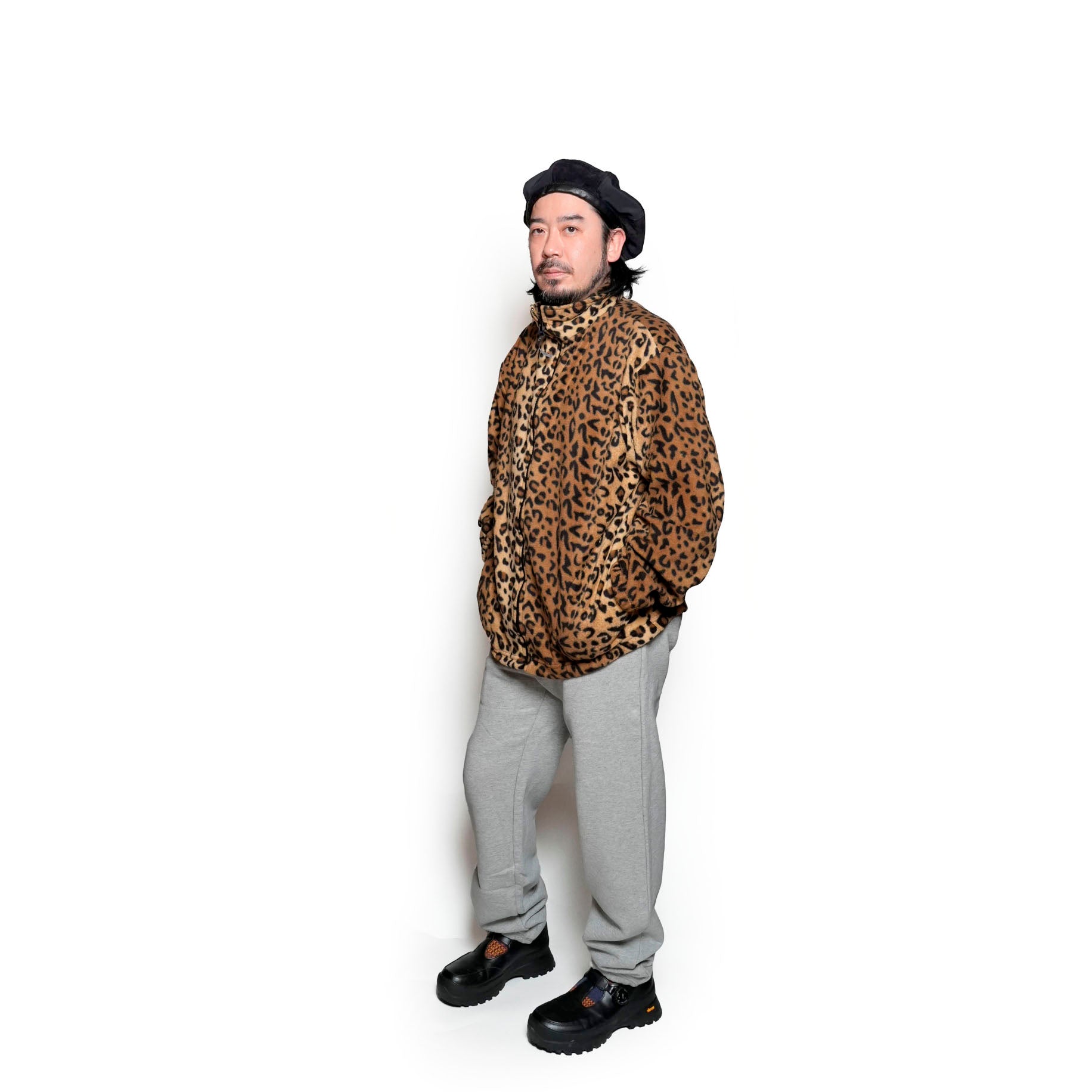 F48A_LEOPARD | Fleece Full Zip | Color:Leopard【SPRING MOUNTAIN_スプリングマウンテン】
