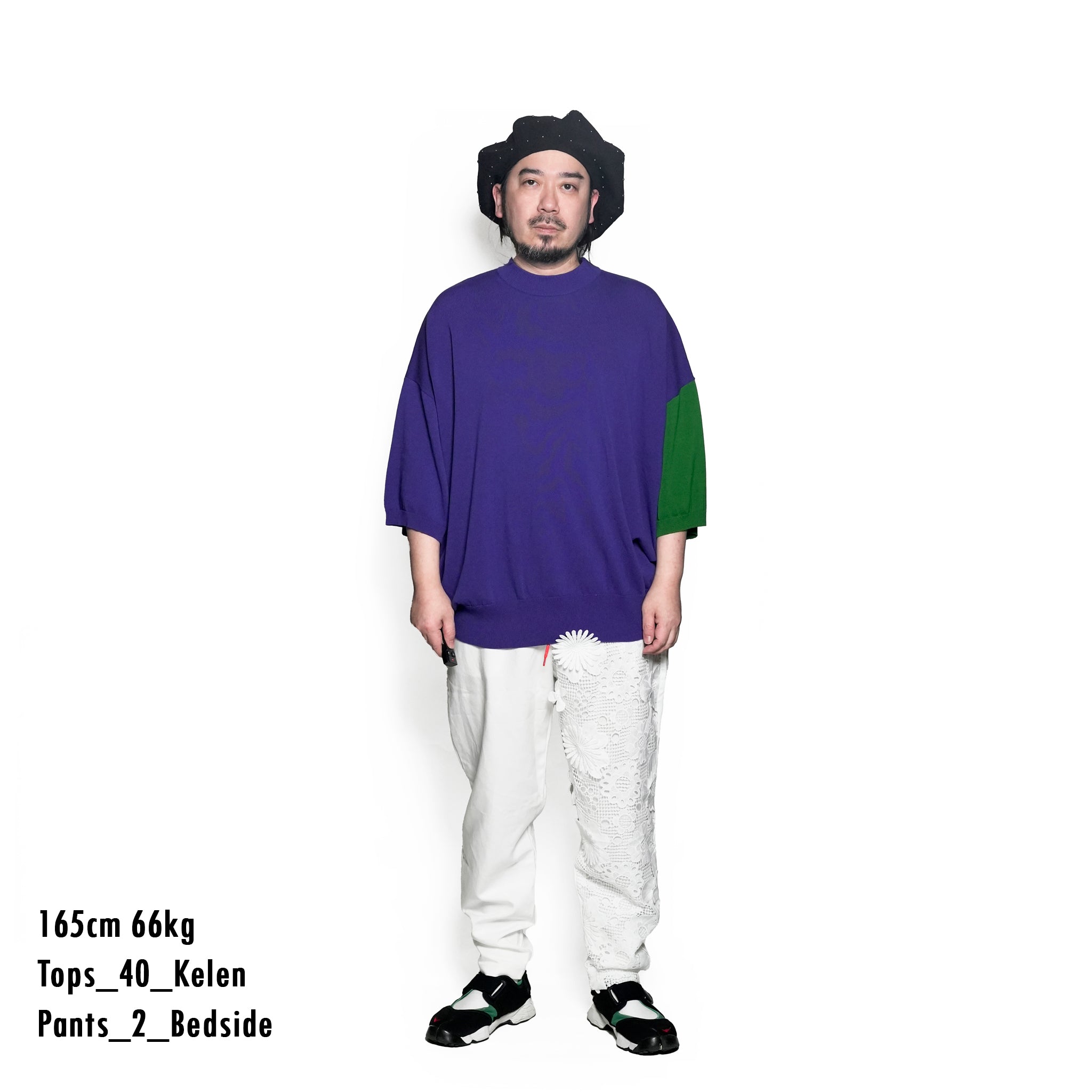 BSD25SS-17_White | Flower Lace Relax Pants | Color:White【BEDSIDEDRAMA_ベッドサイドドラマ】