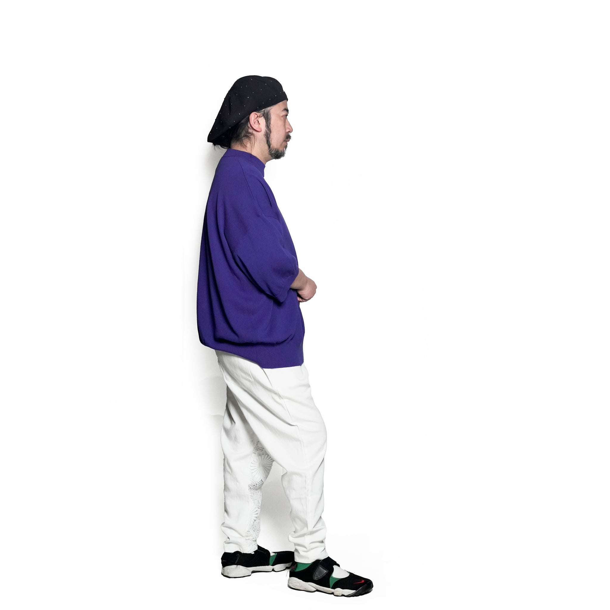 BSD25SS-17_White | Flower Lace Relax Pants | Color:White【BEDSIDEDRAMA_ベッドサイドドラマ】【archive】