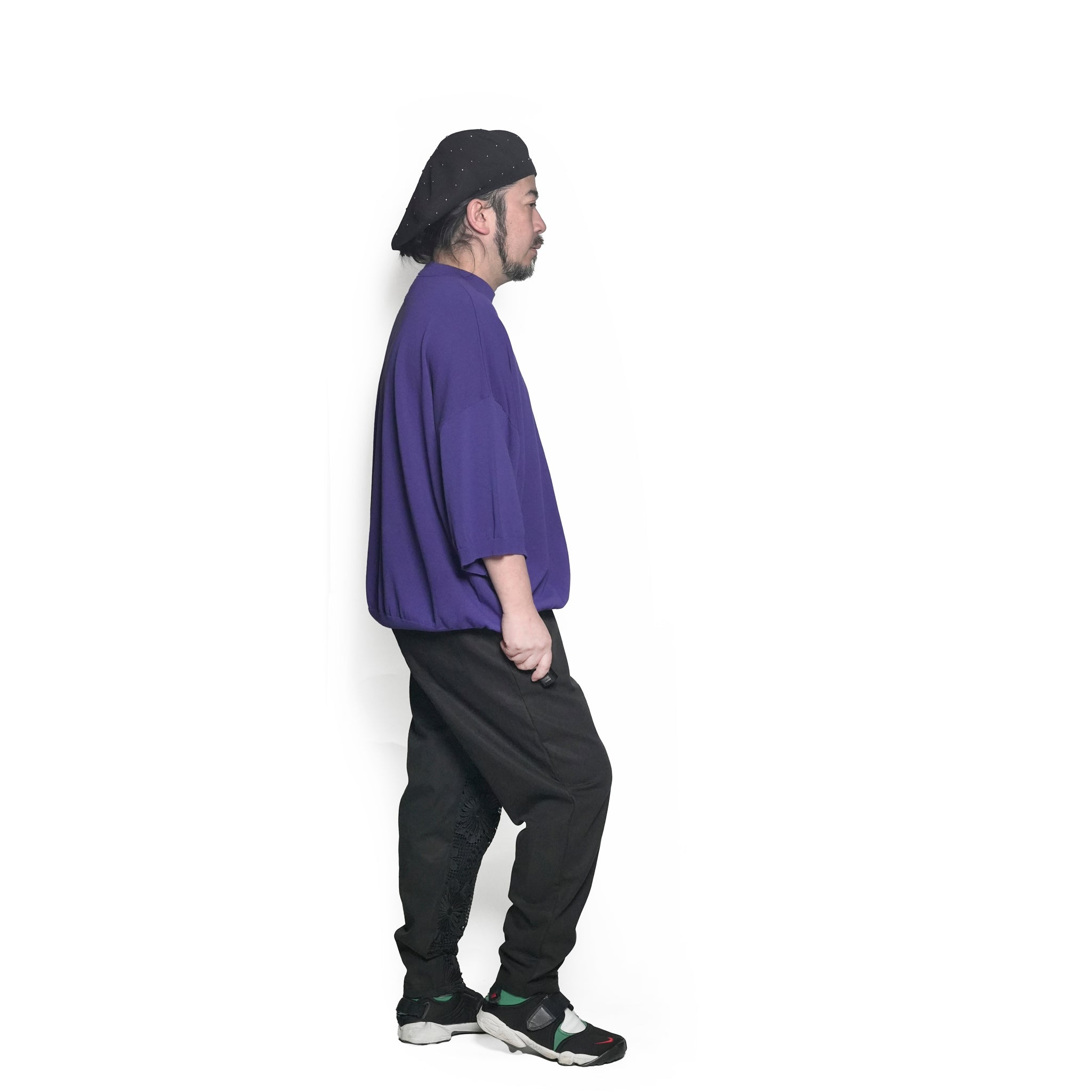 BSD25SS-17_Black | Flower Lace Relax Pants | Color:Black【BEDSIDEDRAMA_ベッドサイドドラマ】【archive】