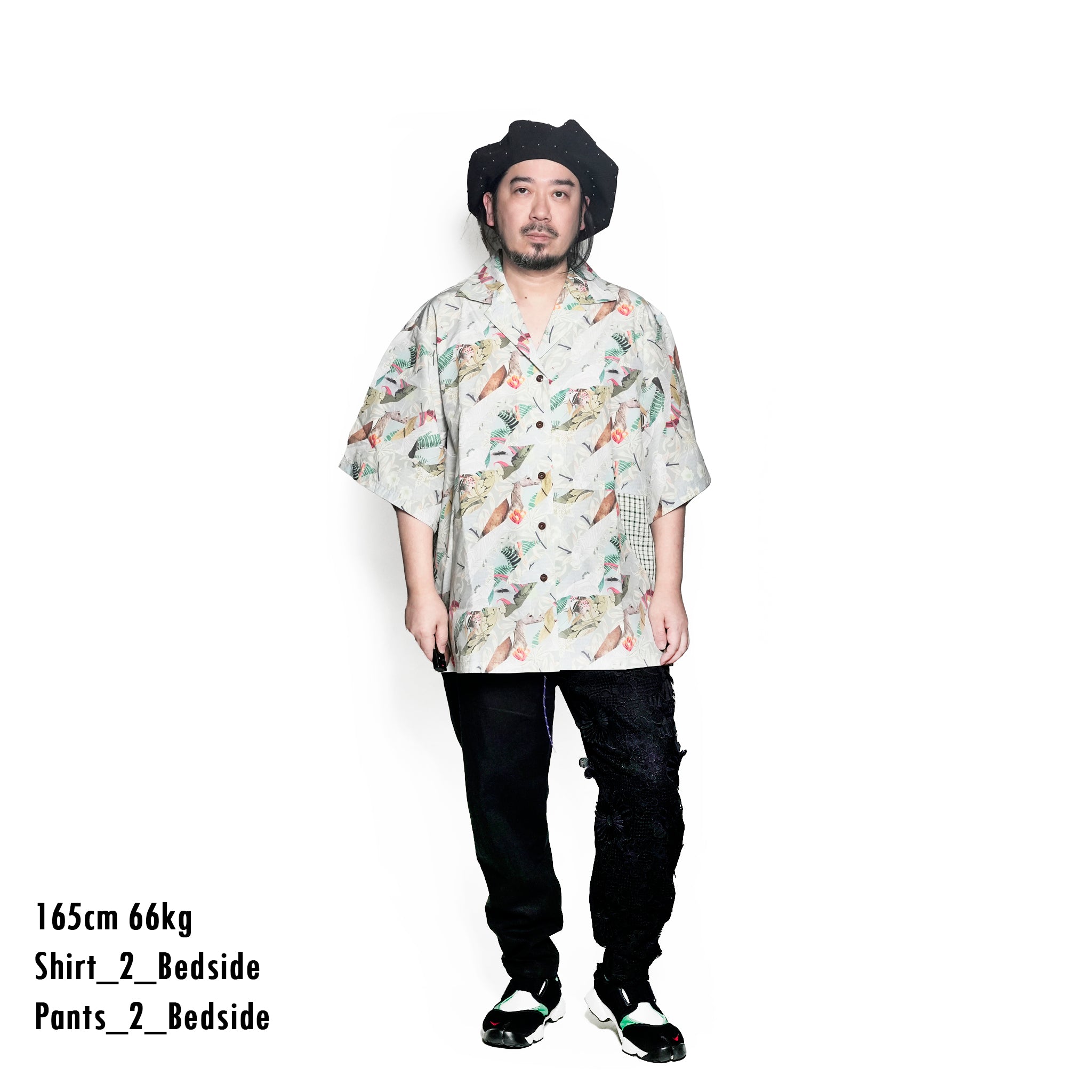 BSD25SS-05_Grey | Arts & Crafts ALOHA Shirt | Color:Grey【BEDSIDEDRAMA_ベッドサイドドラマ】【archive】