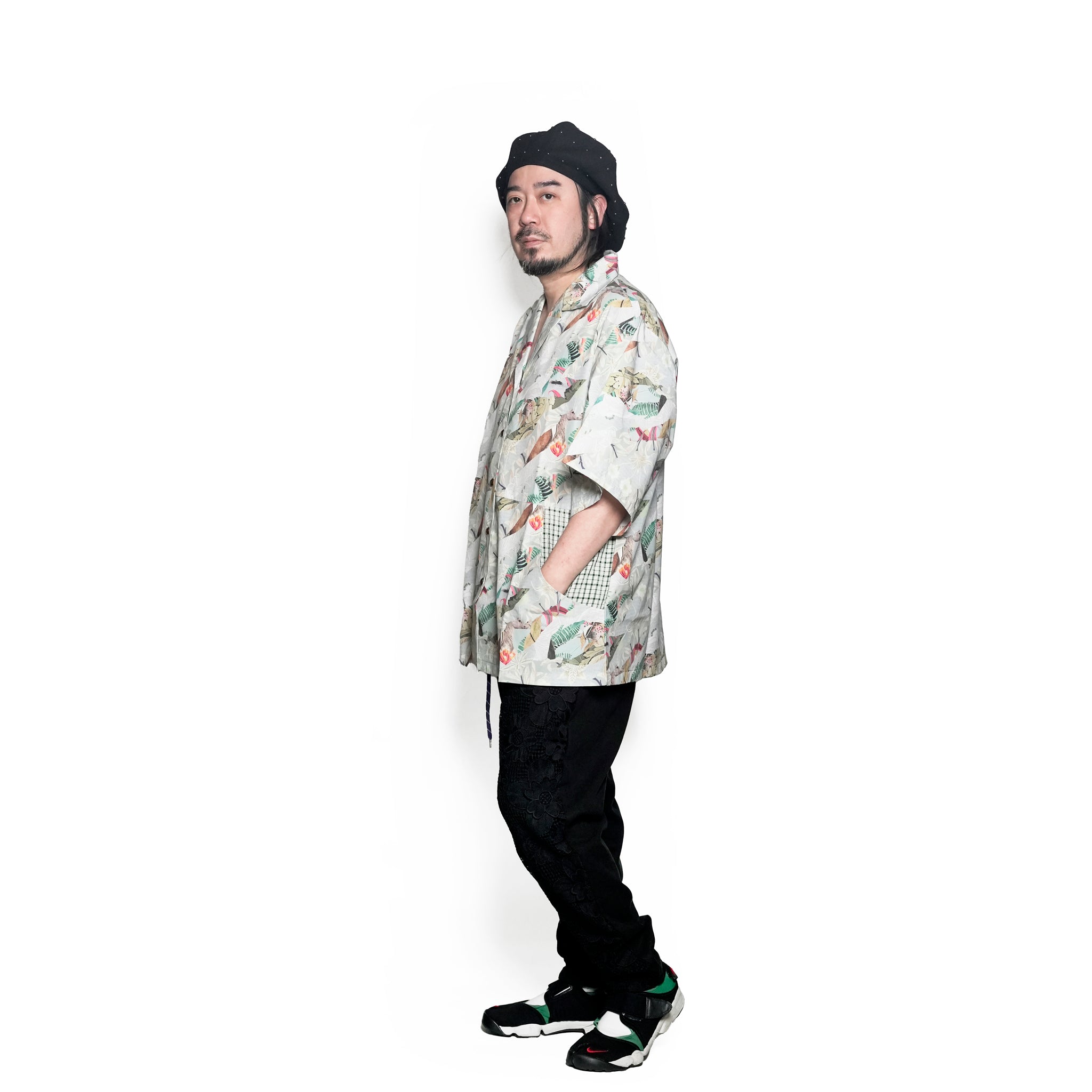 BSD25SS-05_Grey | Arts & Crafts ALOHA Shirt | Color:Grey【BEDSIDEDRAMA_ベッドサイドドラマ】【archive】