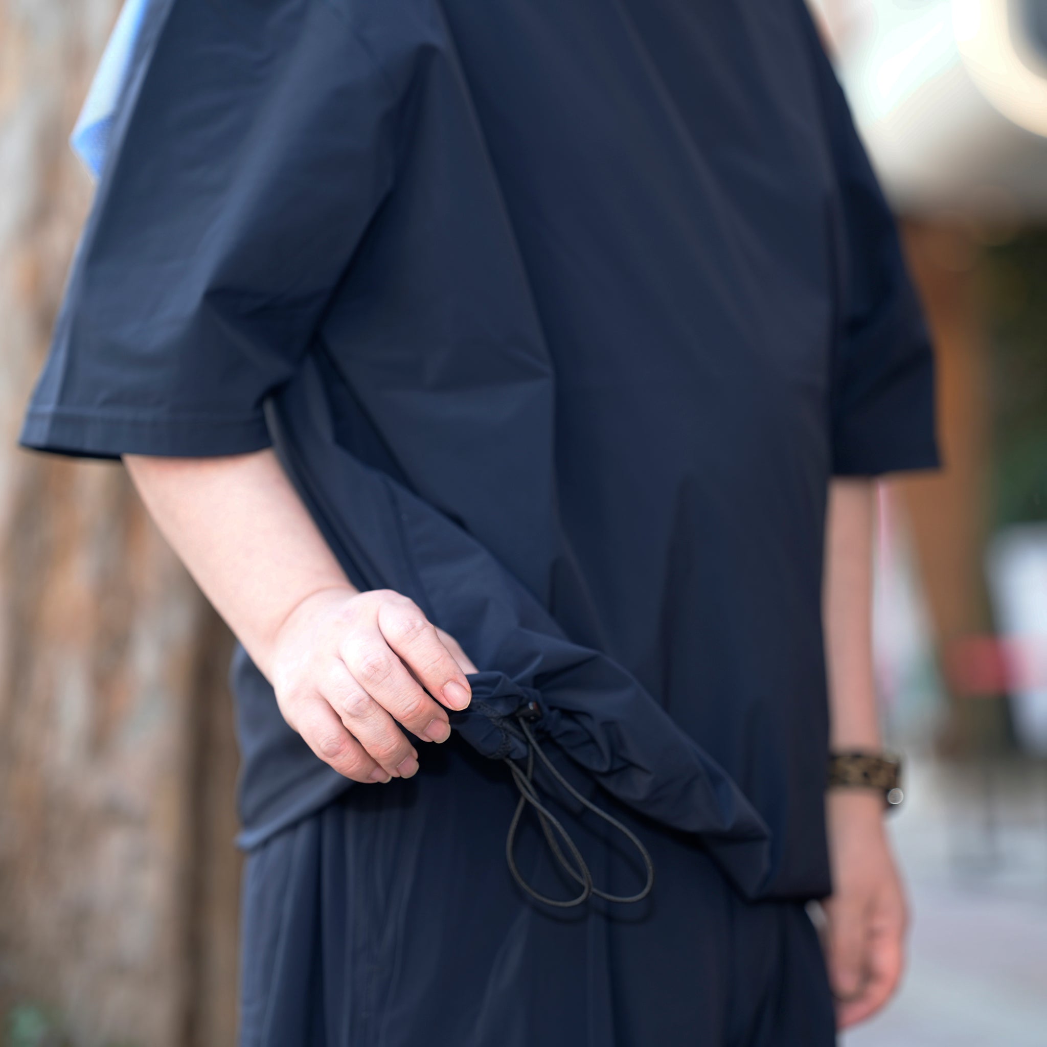 _162_Dark Navy | カラースモック S/S | Color:Dark Navy【UNTRACE_アントレース】