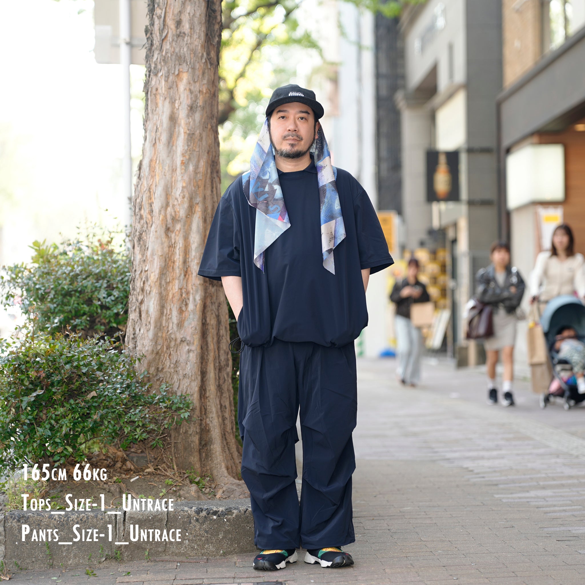 _162_Dark Navy | カラースモック S/S | Color:Dark Navy【UNTRACE_アントレース】【archive】