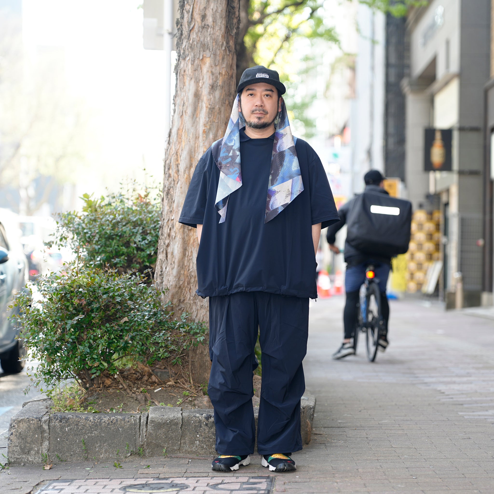 _162_Dark Navy | カラースモック S/S | Color:Dark Navy【UNTRACE_アントレース】【archive】