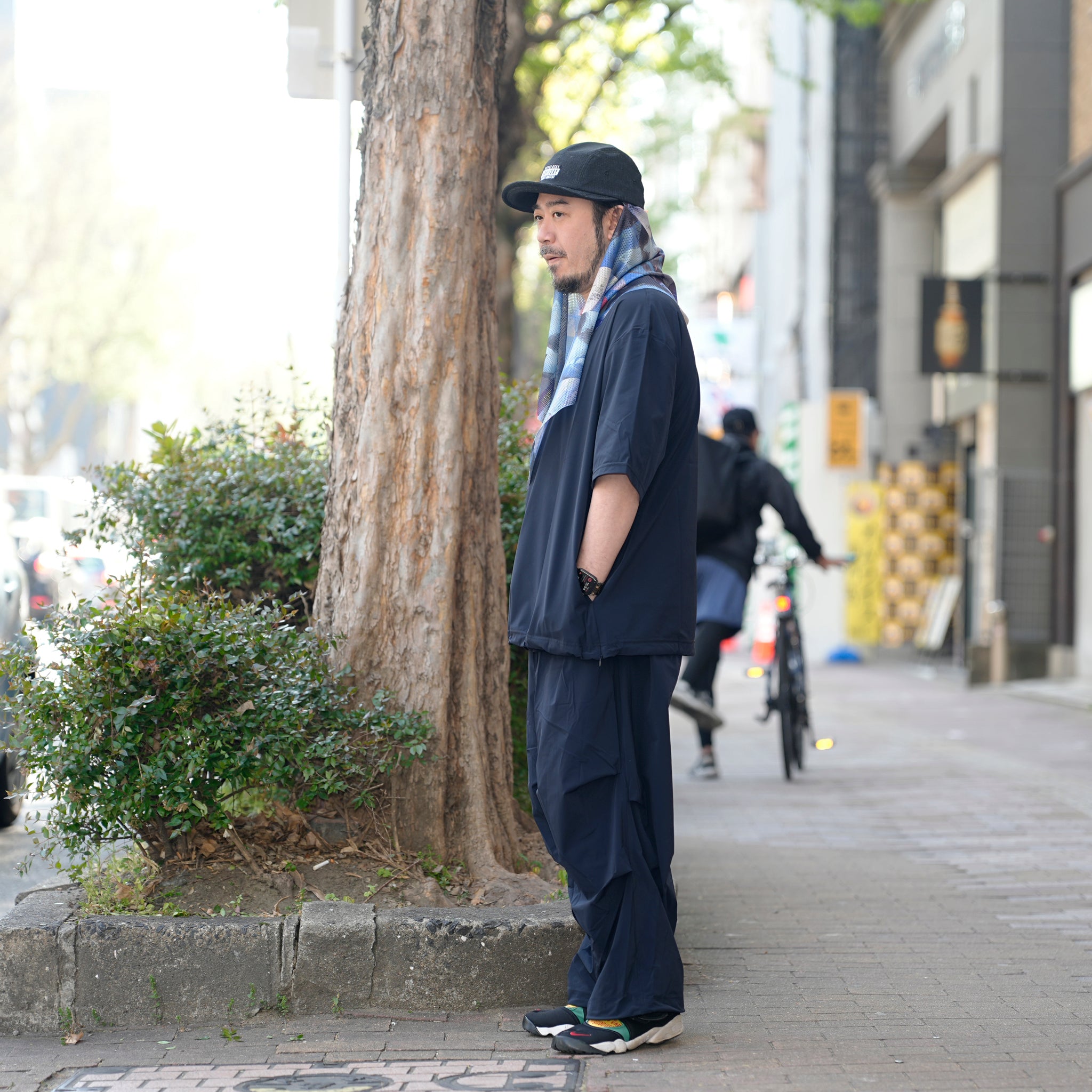 _162_Dark Navy | カラースモック S/S | Color:Dark Navy【UNTRACE_アントレース】【archive】