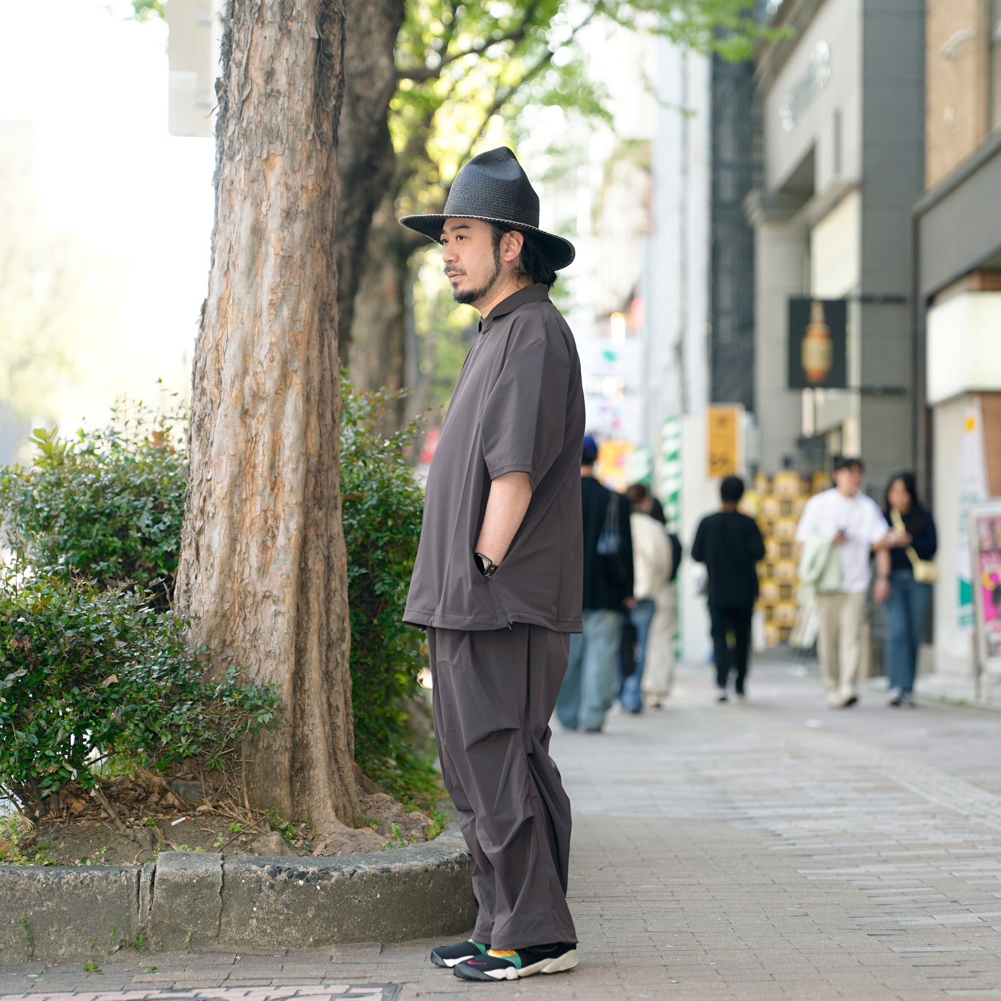 _162_Brown | カラースモック S/S | Color:Brown【UNTRACE_アントレース】【archive】