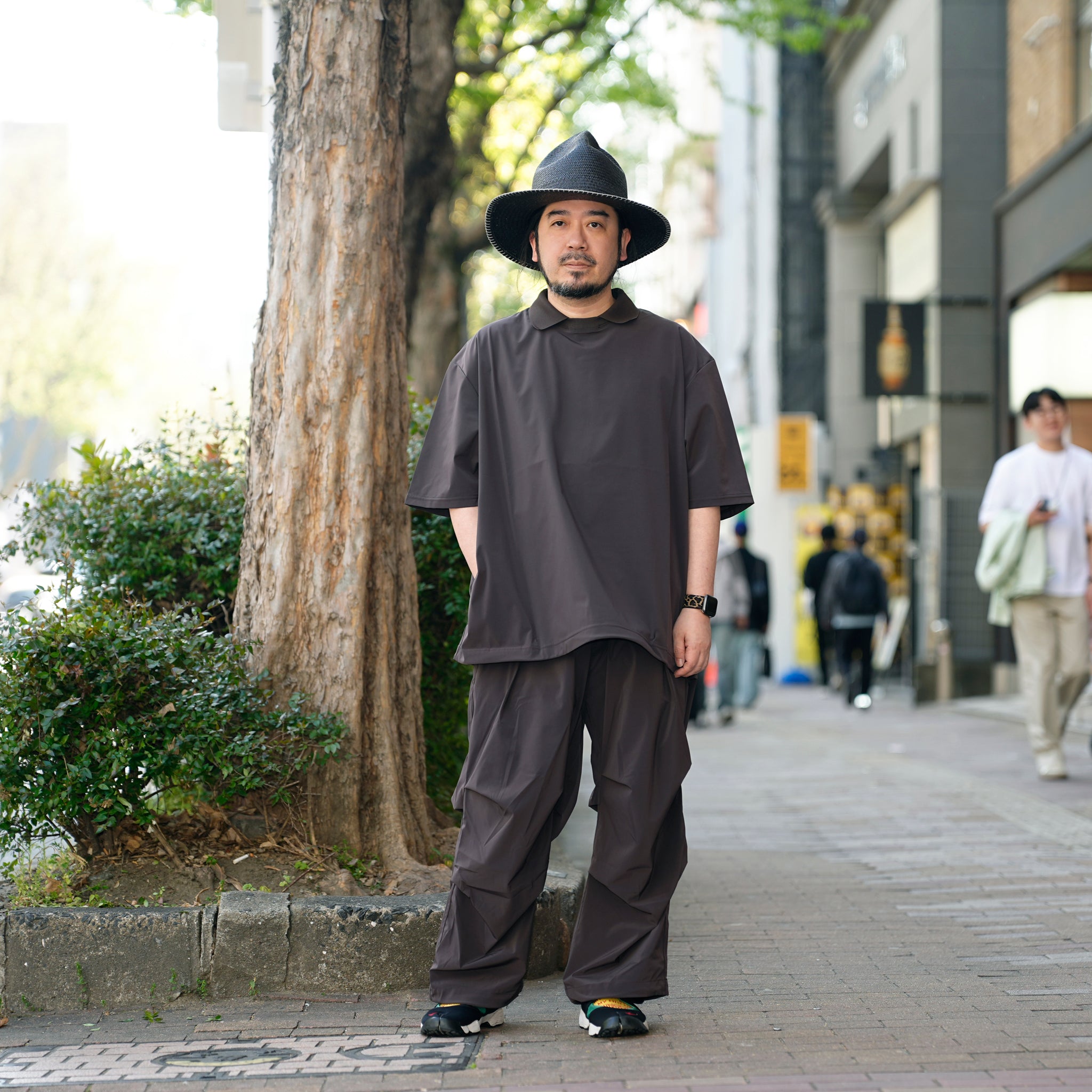 _162_Brown | カラースモック S/S | Color:Brown【UNTRACE_アントレース】【archive】