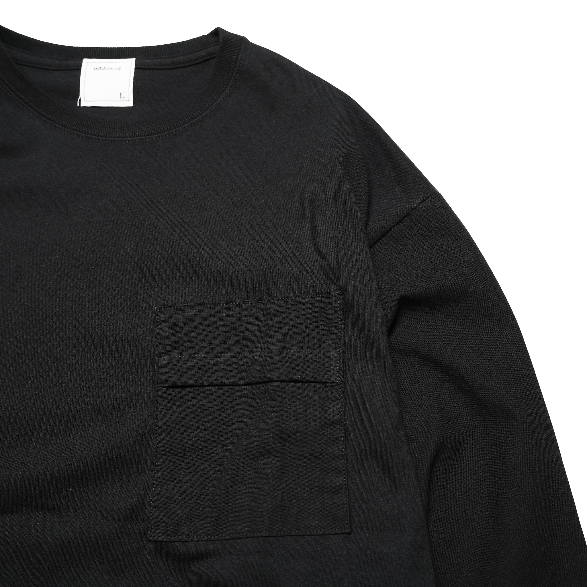 odd2024ss-02 | COMBI LONG TEE – White/Black | ODDMENT
