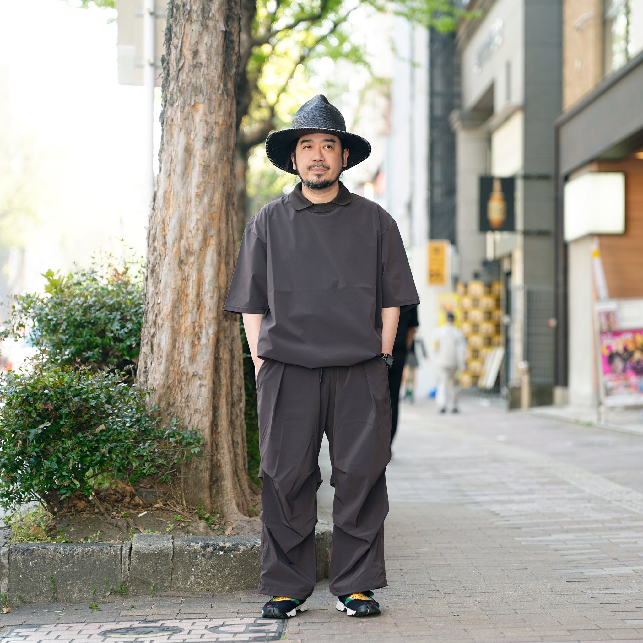 _162_Brown | カラースモック S/S | Color:Brown【UNTRACE_アントレース】【archive】