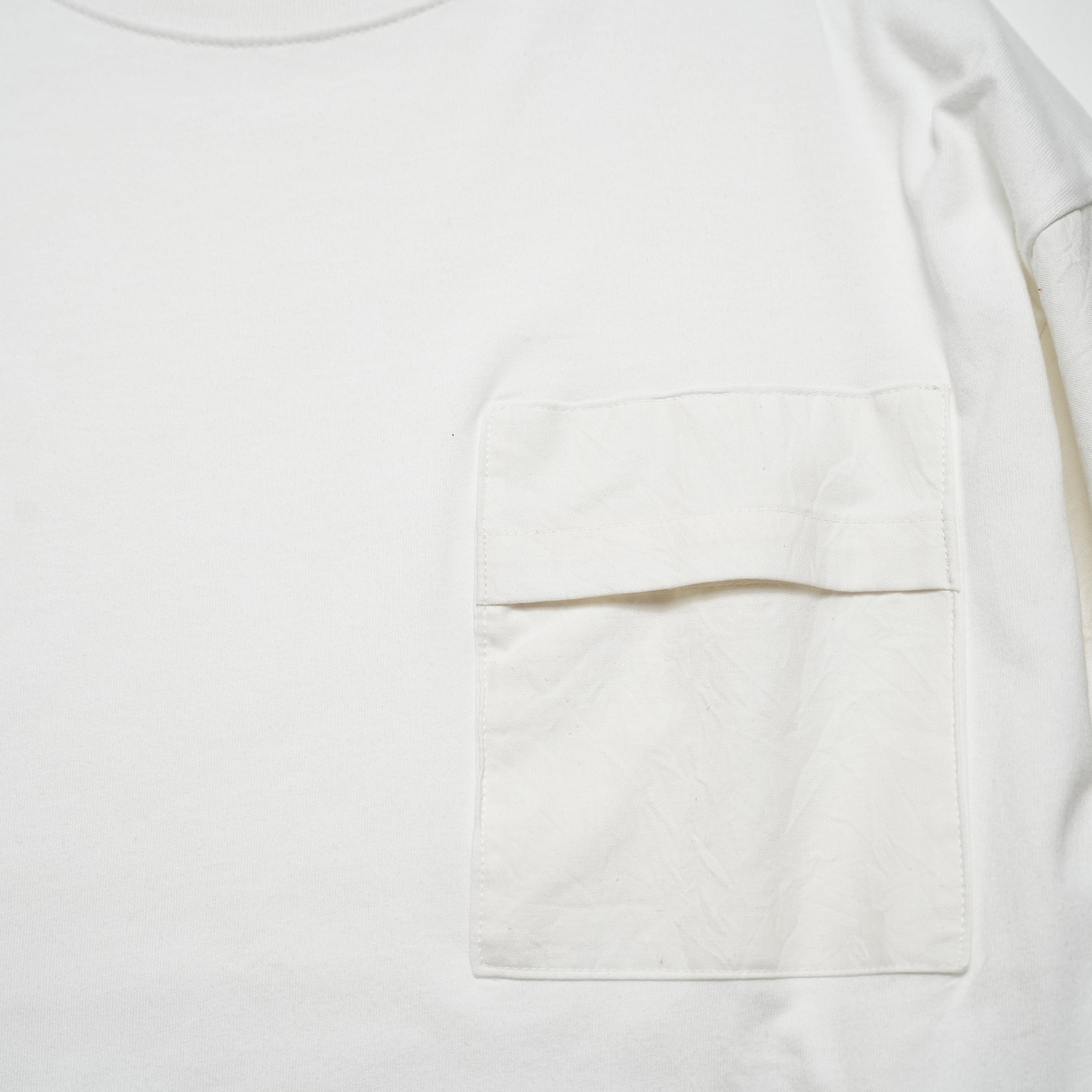 odd2024ss-02 | COMBI LONG TEE – White/Black | ODDMENT