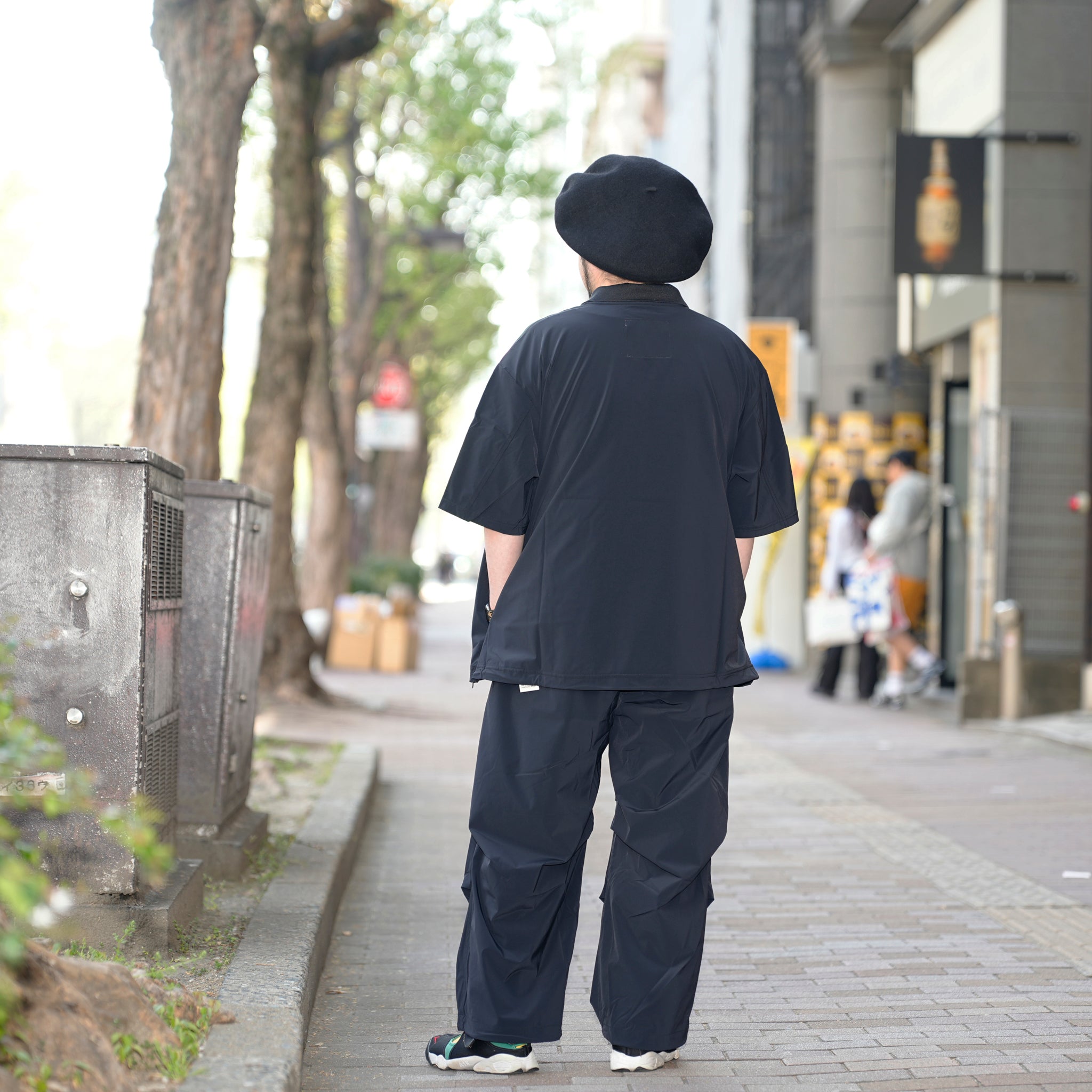 _162_Black | カラースモック S/S | Color:Black【UNTRACE_アントレース】