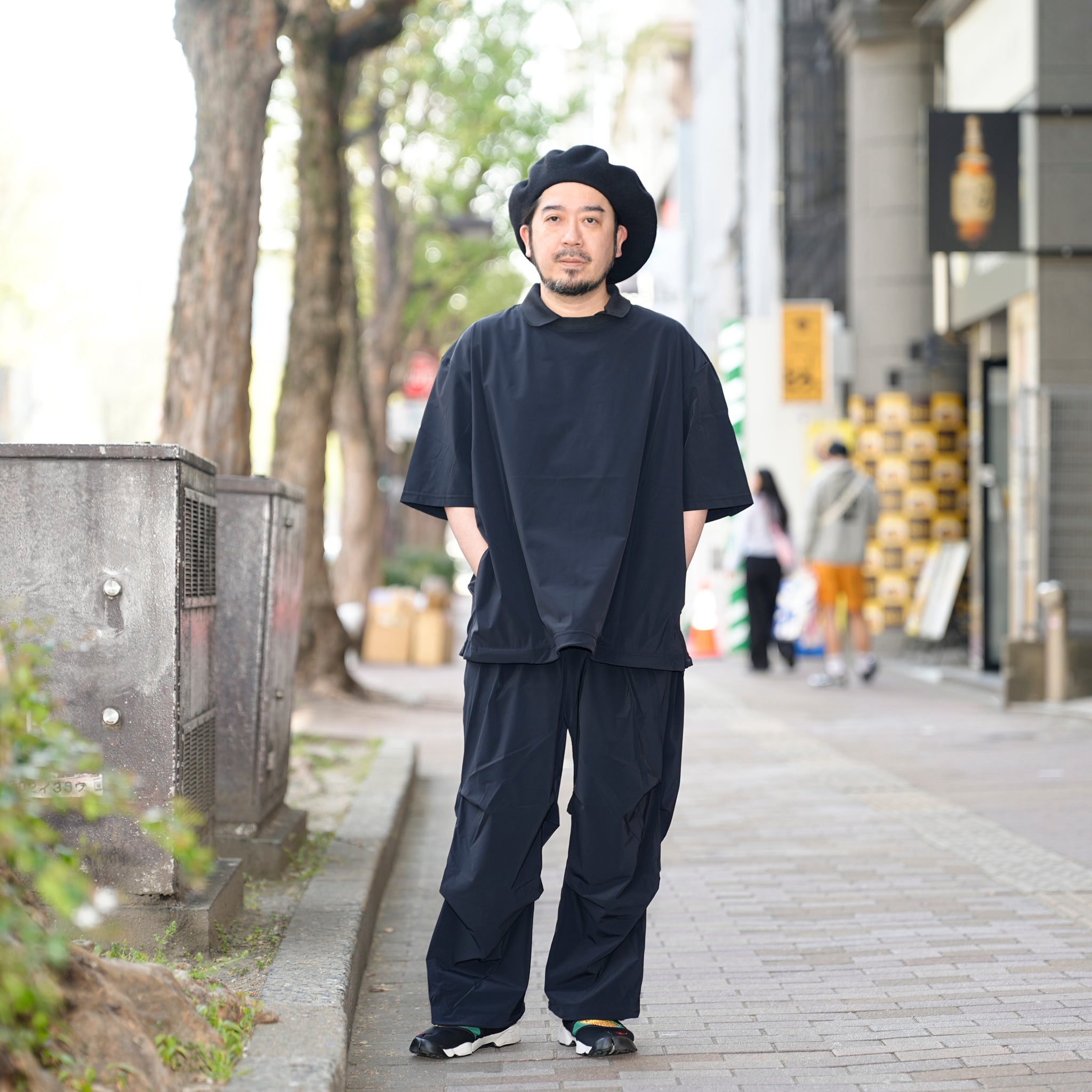 _162_Black | カラースモック S/S | Color:Black【UNTRACE_アントレース】