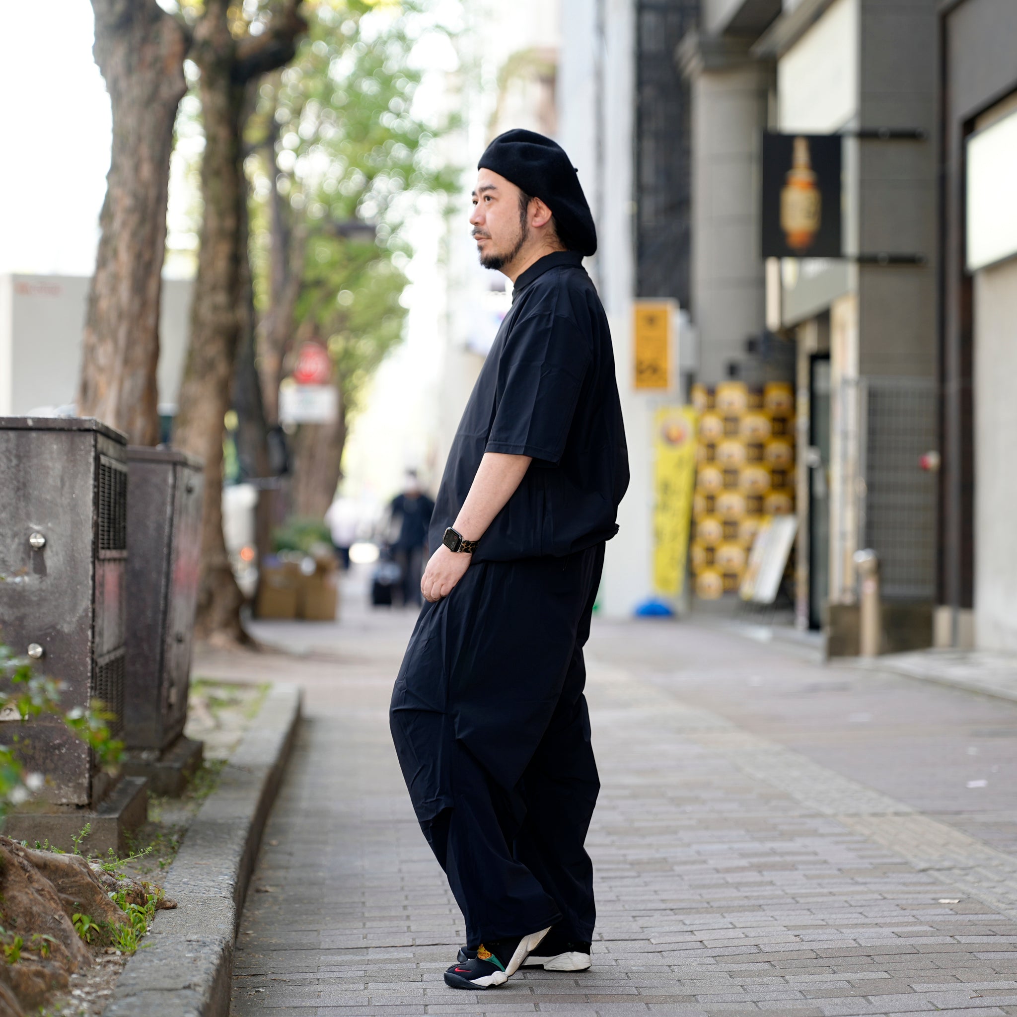 _162_Black | カラースモック S/S | Color:Black【UNTRACE_アントレース】