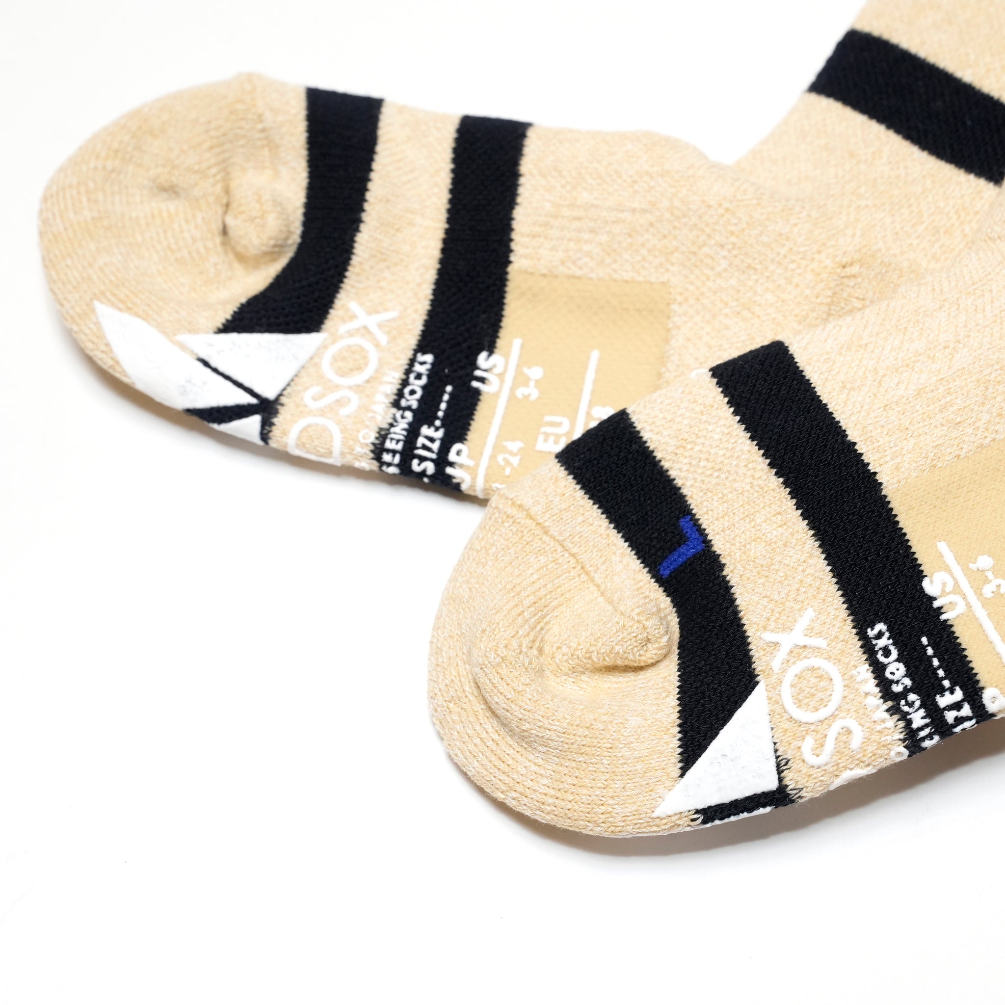 25-CREW-F SUPPORT PILE CREW STLIPE / White-Navy【ANDSOX アンドソックス】【ネコポス選択可能】