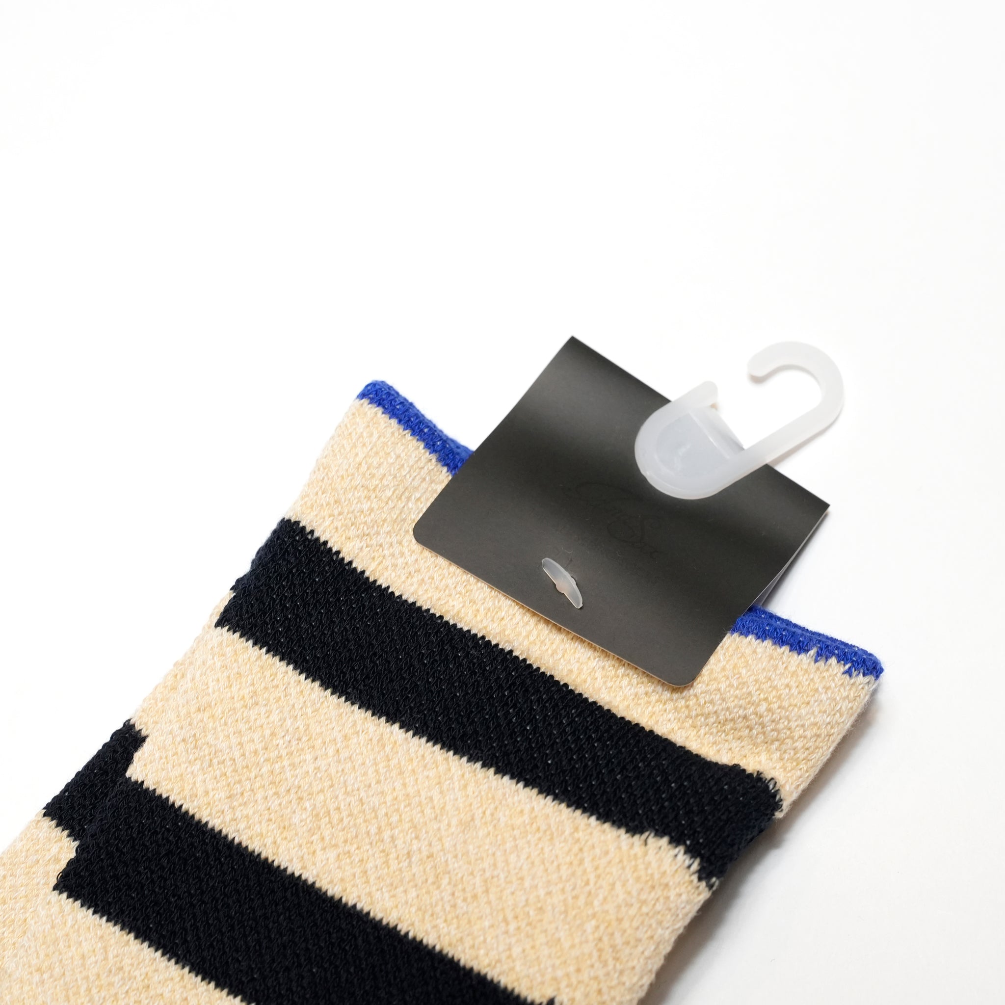 25-CREW-F SUPPORT PILE CREW STLIPE / White-Navy【ANDSOX アンドソックス】【ネコポス選択可能】