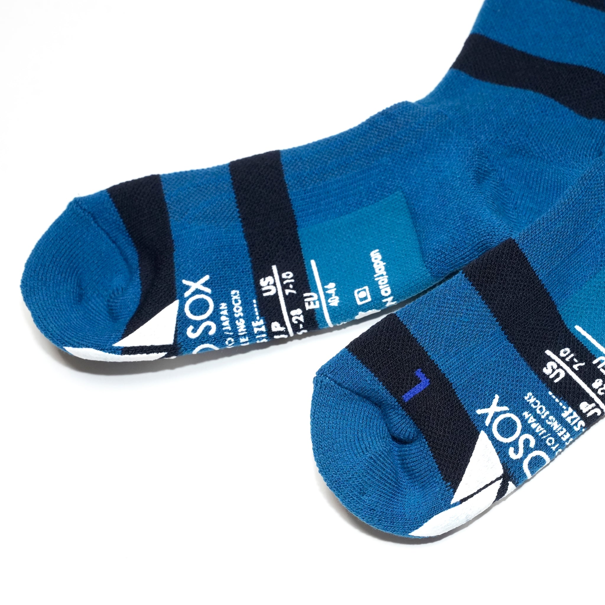25-CREW-F SUPPORT PILE CREW STLIPE / Blue-Navy【ANDSOX アンドソックス】【ネコポス選択可能】