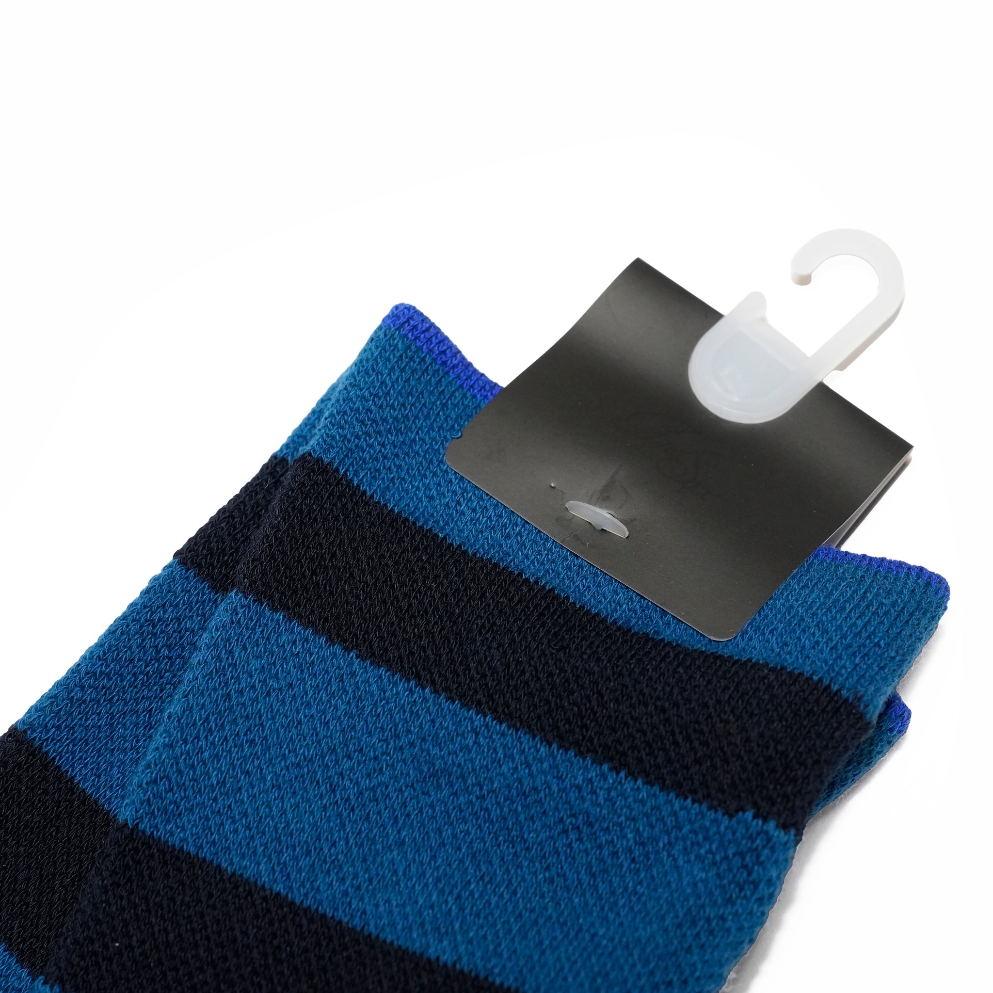 25-CREW-F SUPPORT PILE CREW STLIPE / Blue-Navy【ANDSOX アンドソックス】【ネコポス選択可能】