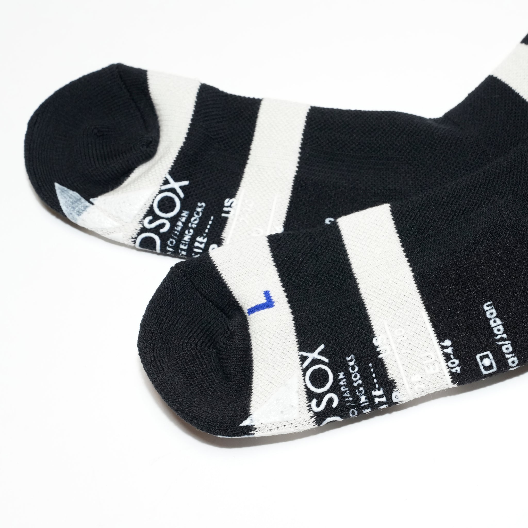 25-CREW-F SUPPORT PILE CREW STLIPE / Black-White【ANDSOX アンドソックス】【ネコポス選択可能】