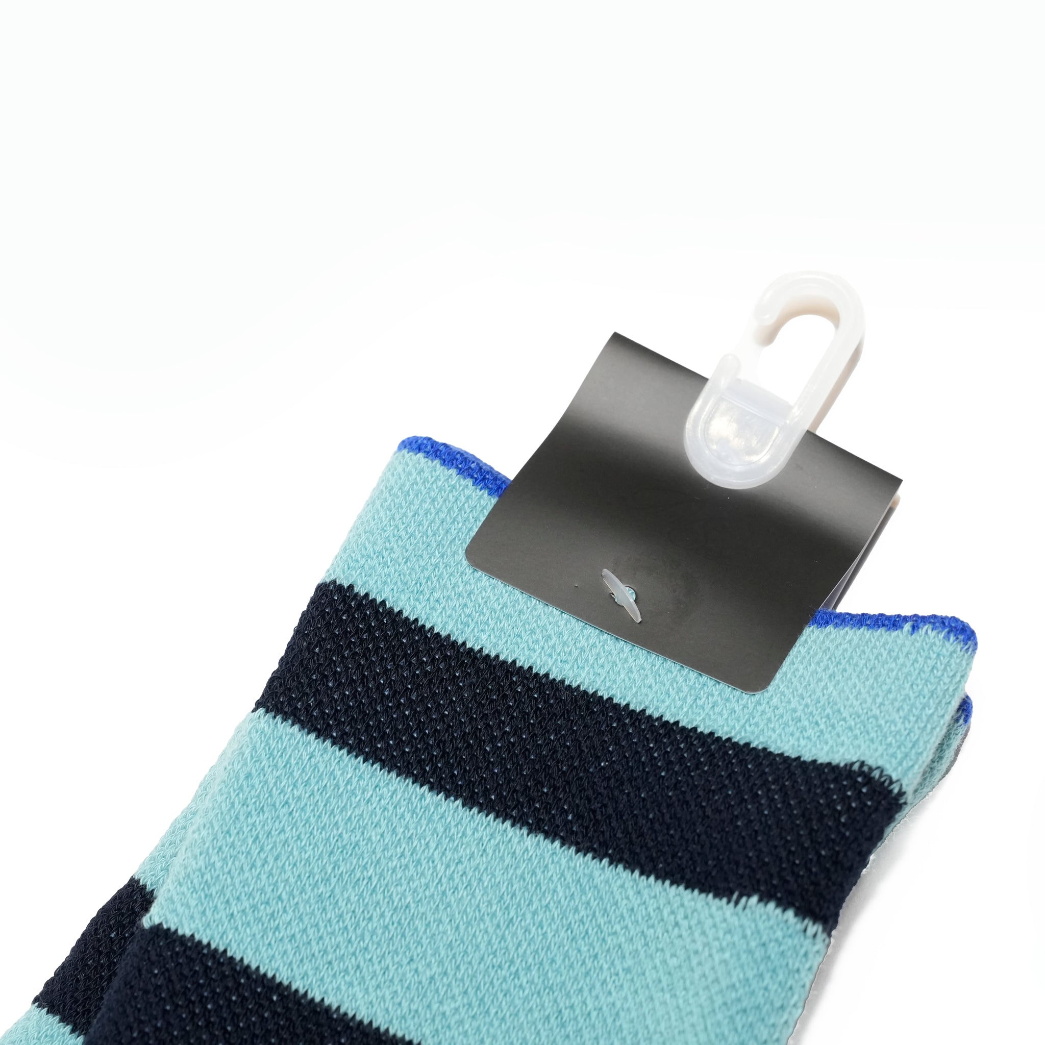 25-CREW-F SUPPORT PILE CREW STLIPE / Sky-Navy【ANDSOX アンドソックス】【ネコポス選択可能】