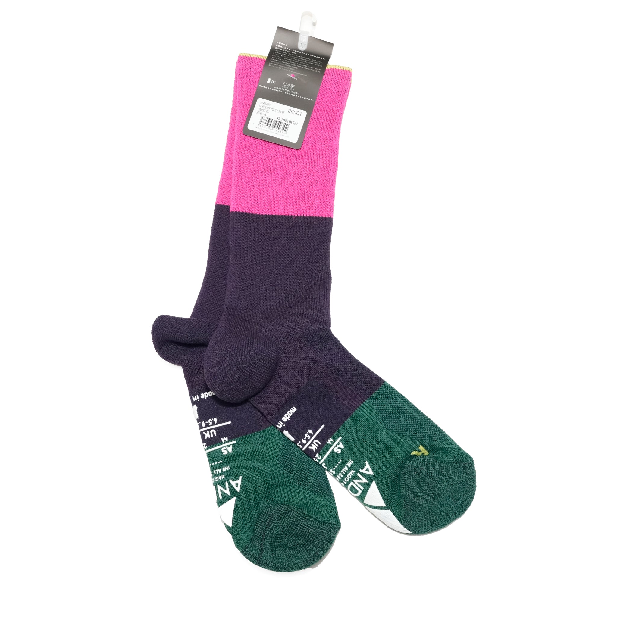 25-CREW-F SUPPORT PILE CREW / Paretto【ANDSOX アンドソックス】【ネコポス選択可能】