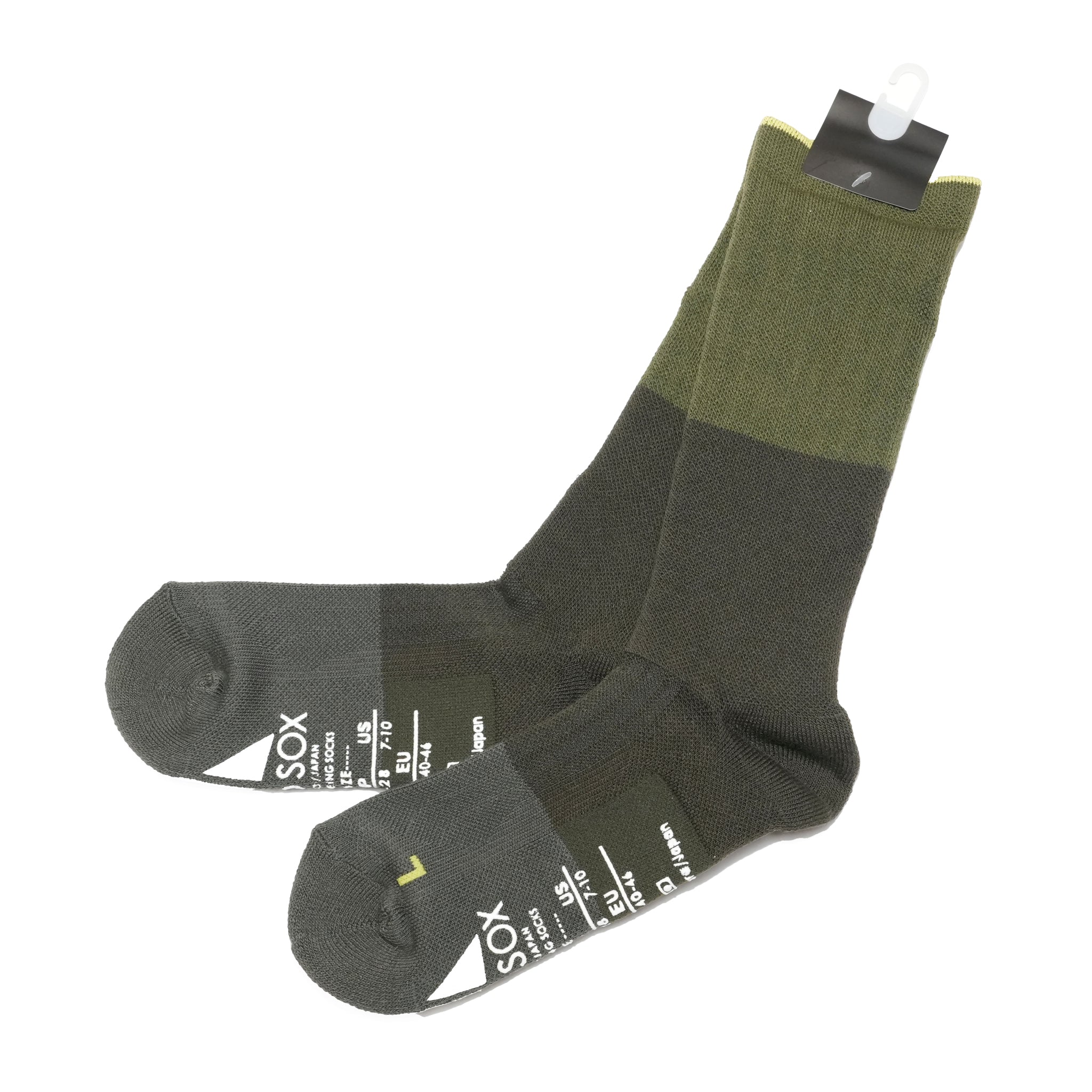 25-CREW-F SUPPORT PILE CREW / Olive【ANDSOX アンドソックス】【ネコポス選択可能】